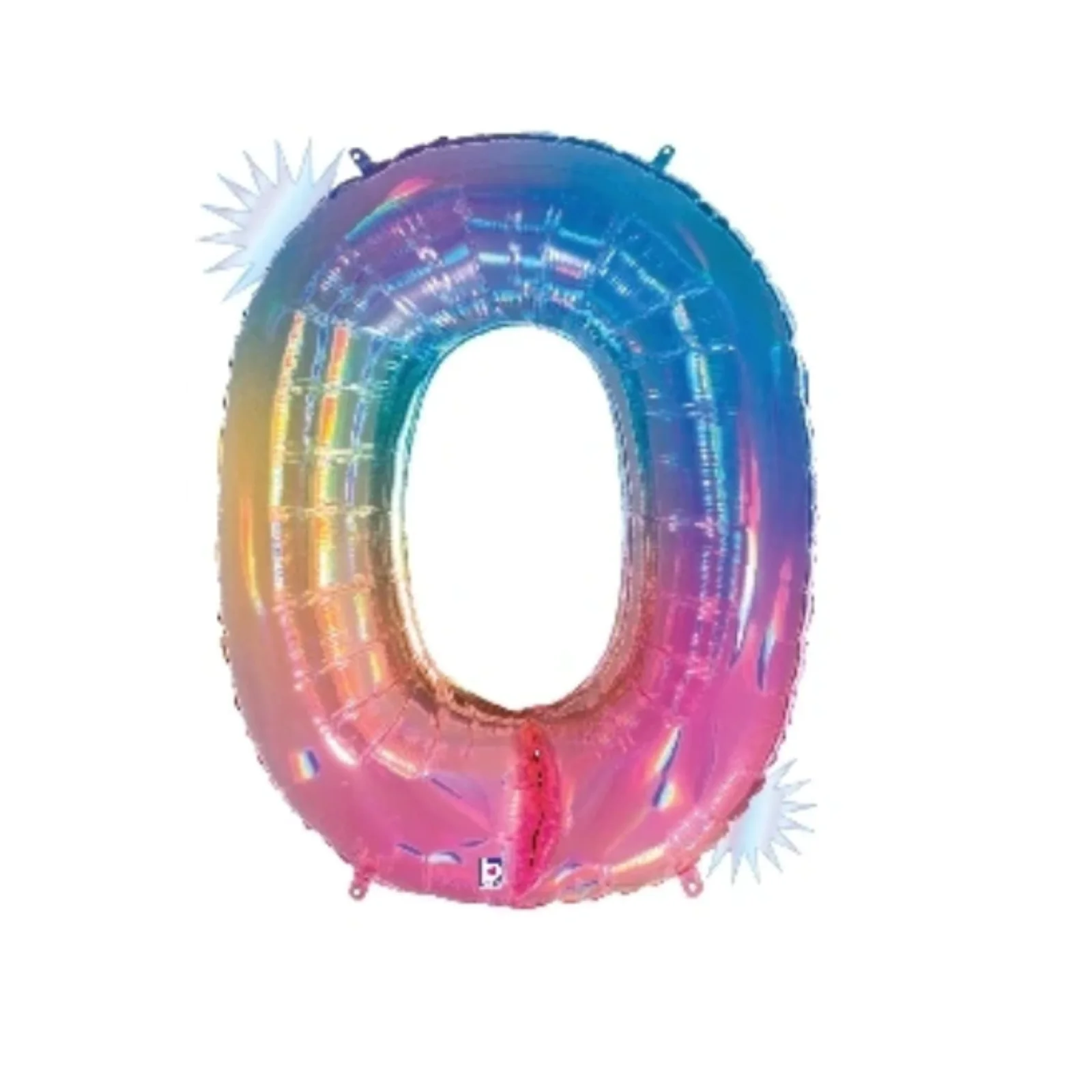34" Number Balloon Opal Rainbow - - Image 9