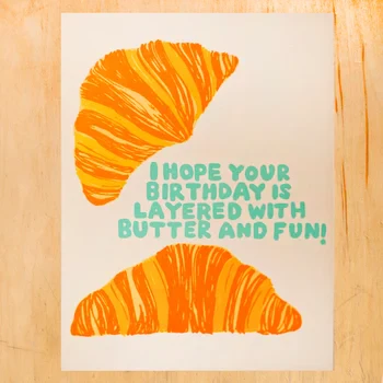 Alphabet Studios Birthday Card - Criossant