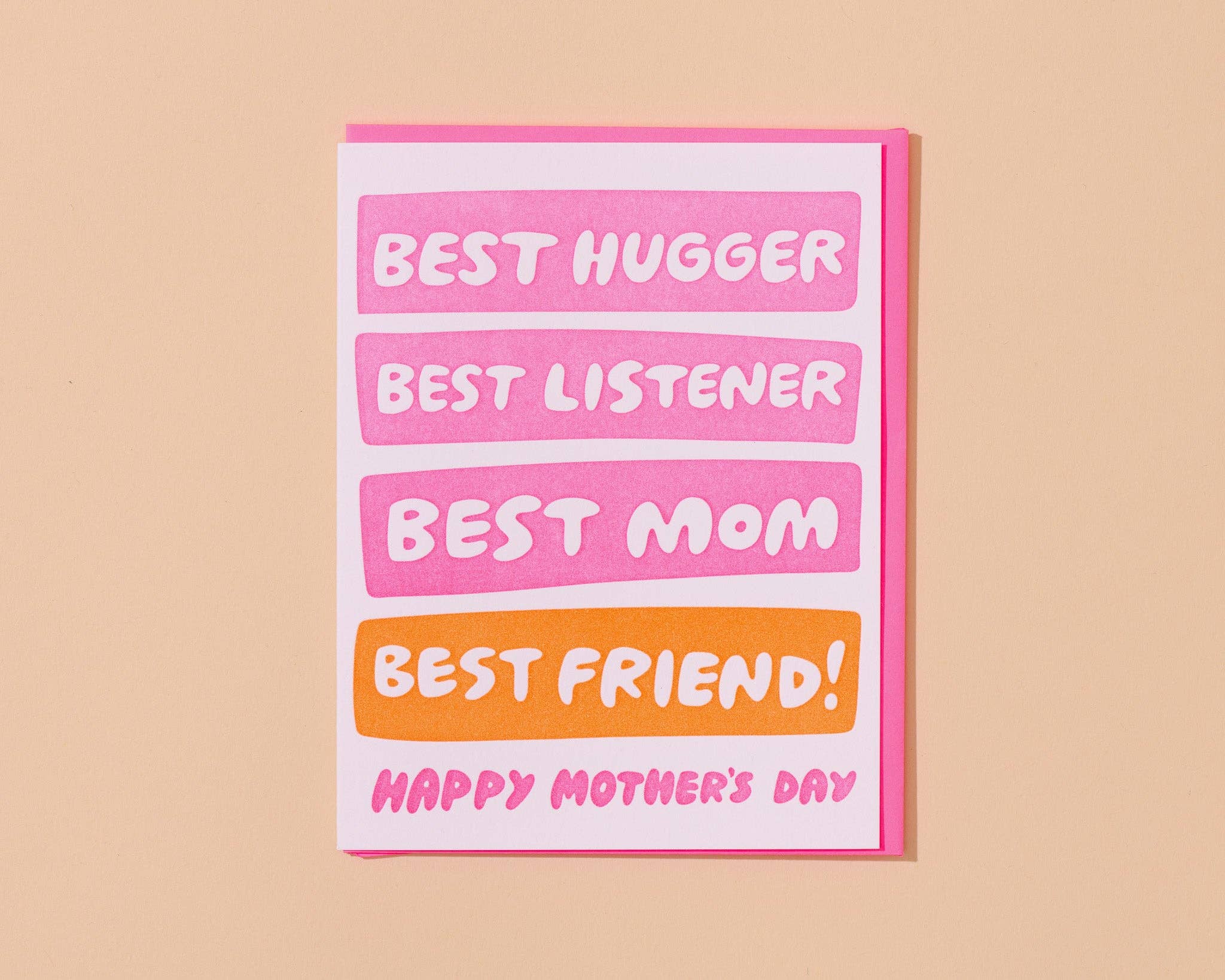 Mother's Day Card - Best Hugger/Listener/Mom/Friend