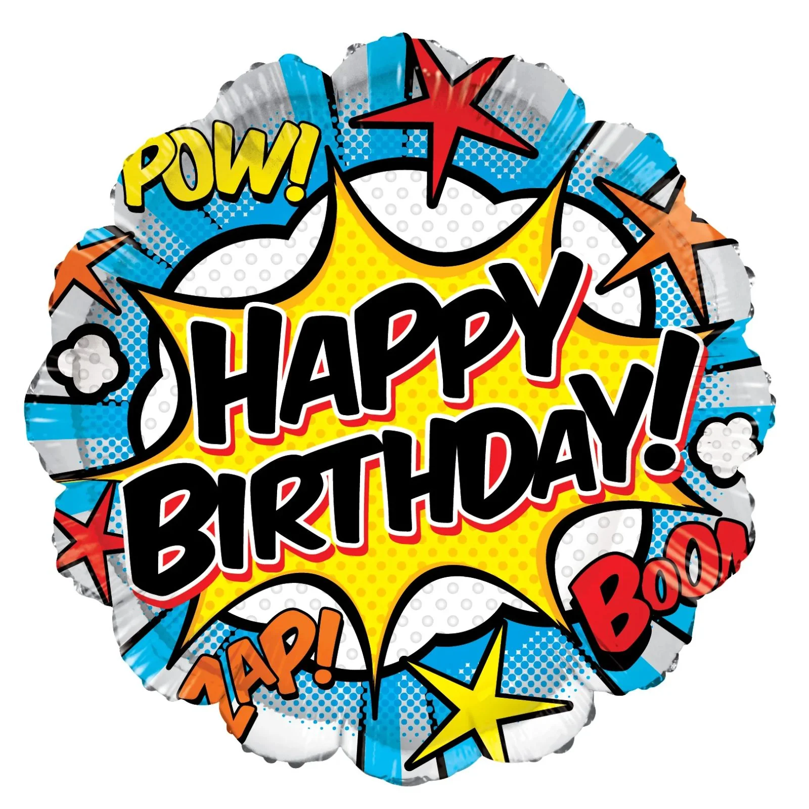 18" Birthday Fun! Comic Book Foil Balloon