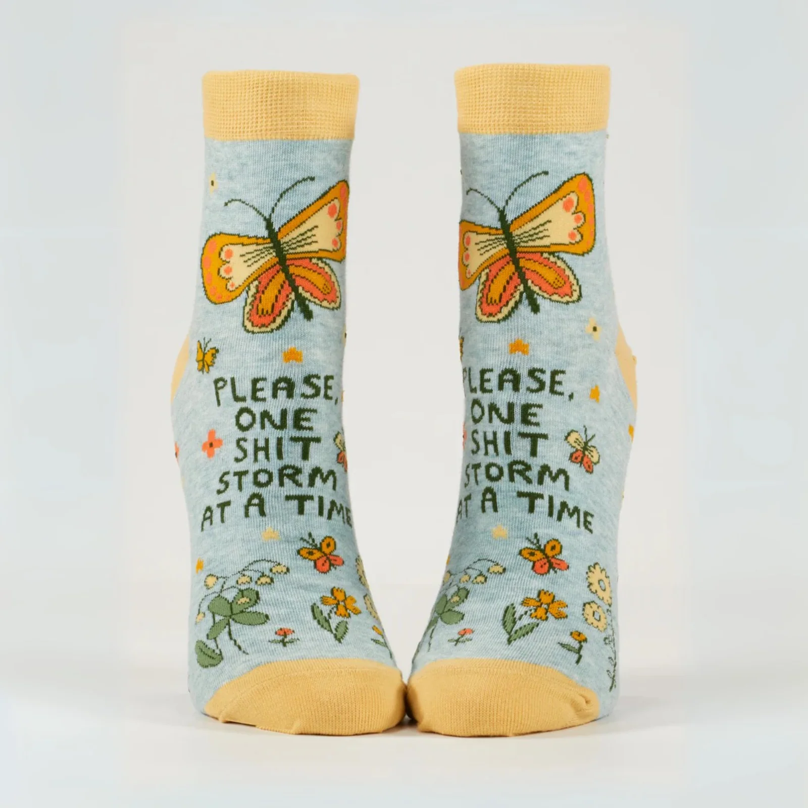 Blue Q Women's Ankle Socks 'Please One Shitstorm At A Time'