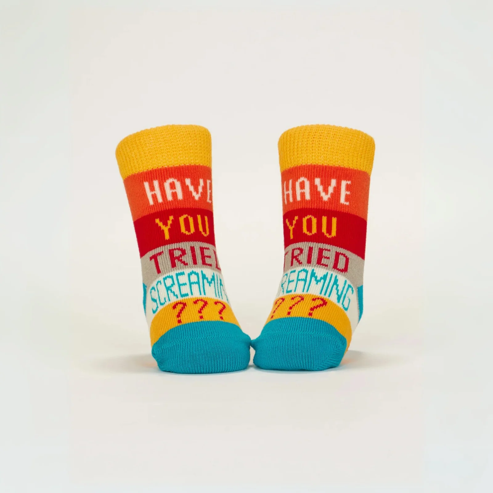 Blue Q Baby Socks Set of 2 Pairs - 'Hello I'm New Here/ Have You Ever Tried Screaming???' - Image 5