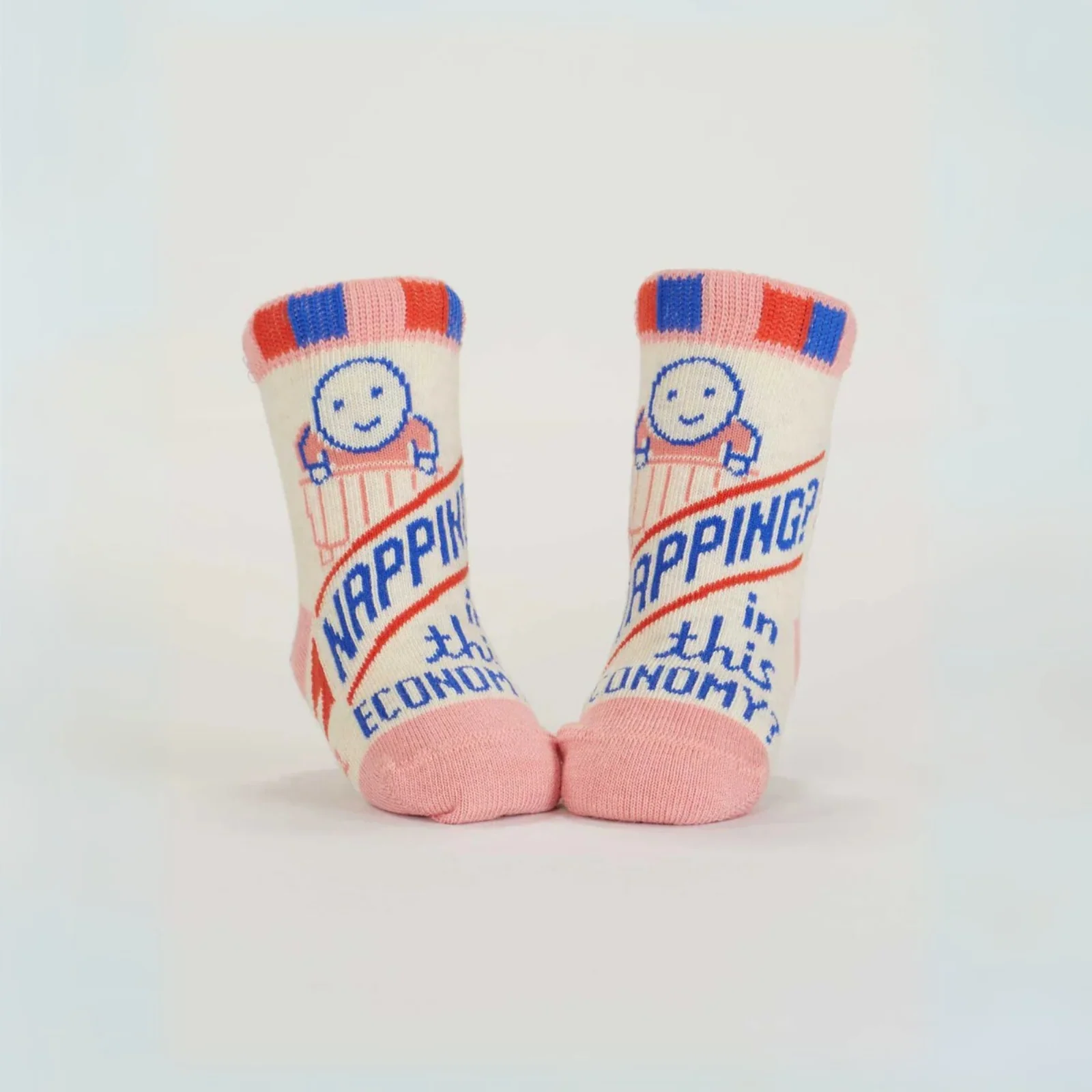 Blue Q Baby Socks Set of 2 Pairs -  'Napping? In This Economy?'/ 'Poop Machine' - Image 4