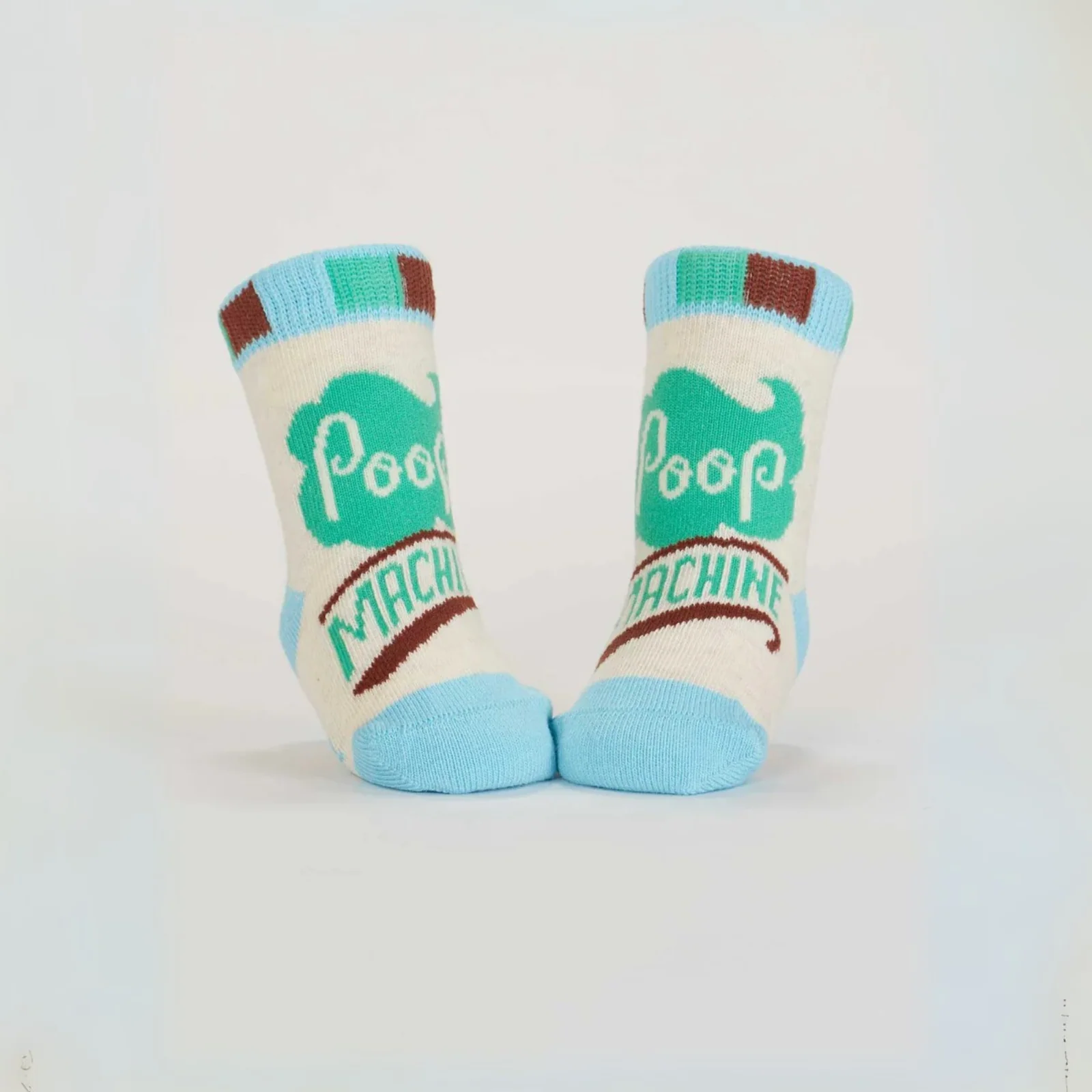 Blue Q Baby Socks Set of 2 Pairs -  'Napping? In This Economy?'/ 'Poop Machine' - Image 5