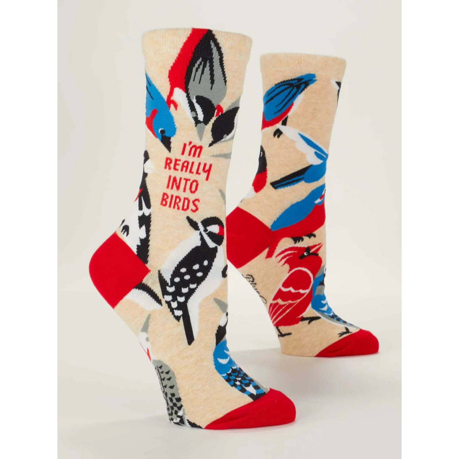 Blue Q Women's Crew Socks 'I'm Really Into Birds'