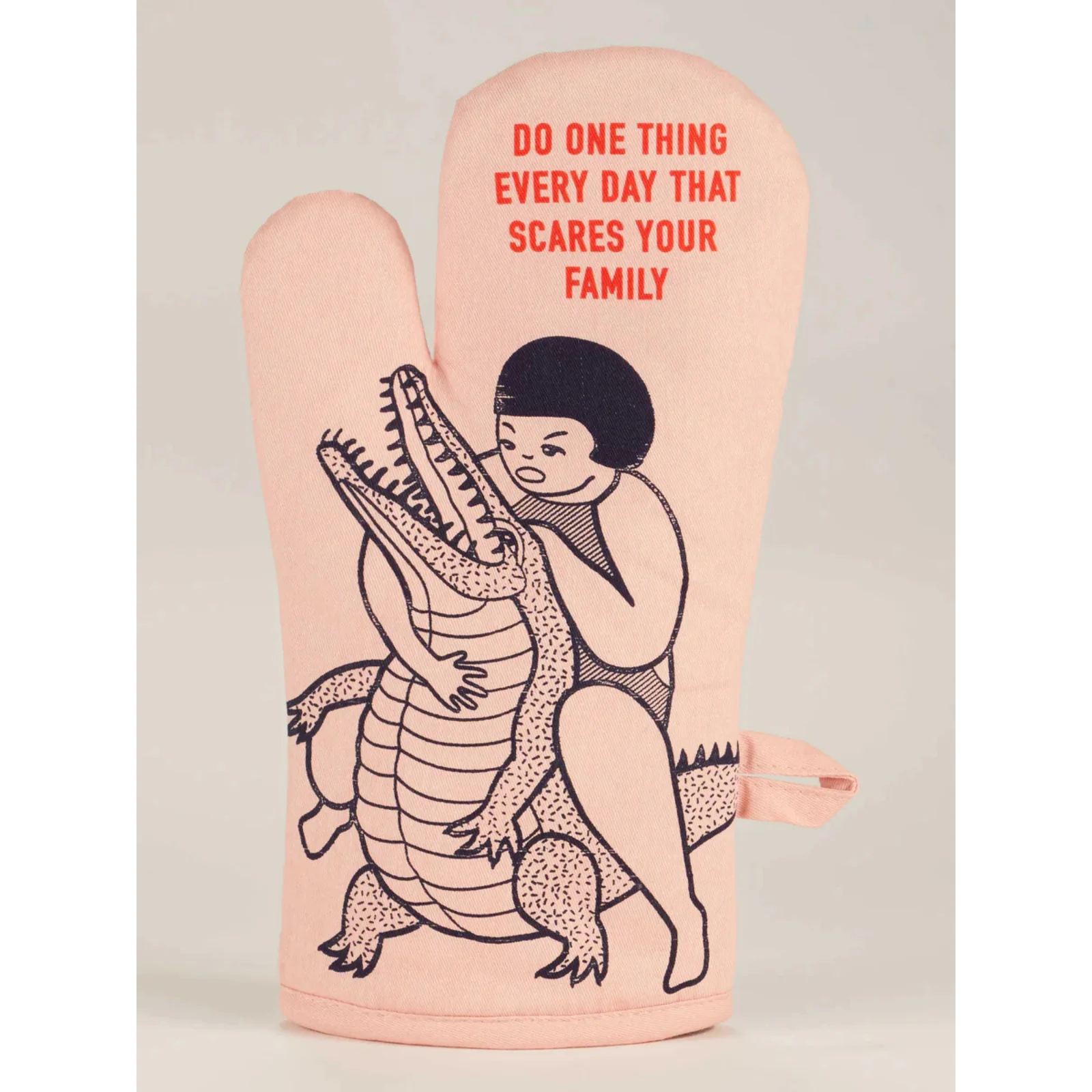 Blue Q Oven Mitt 'Do One Thing That Scares Your Family'