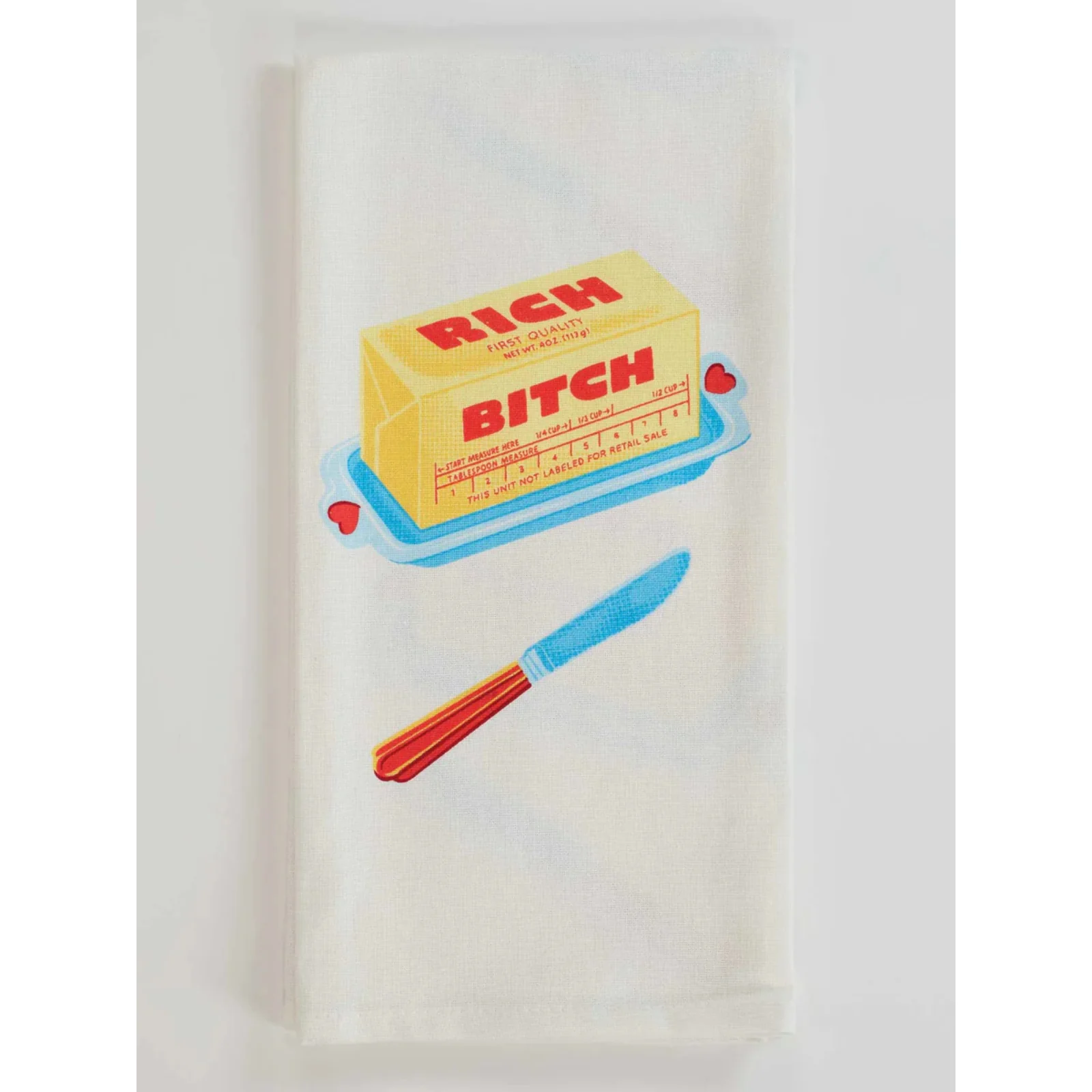 Blue Q Woven Dish Towel - Rich Bitch