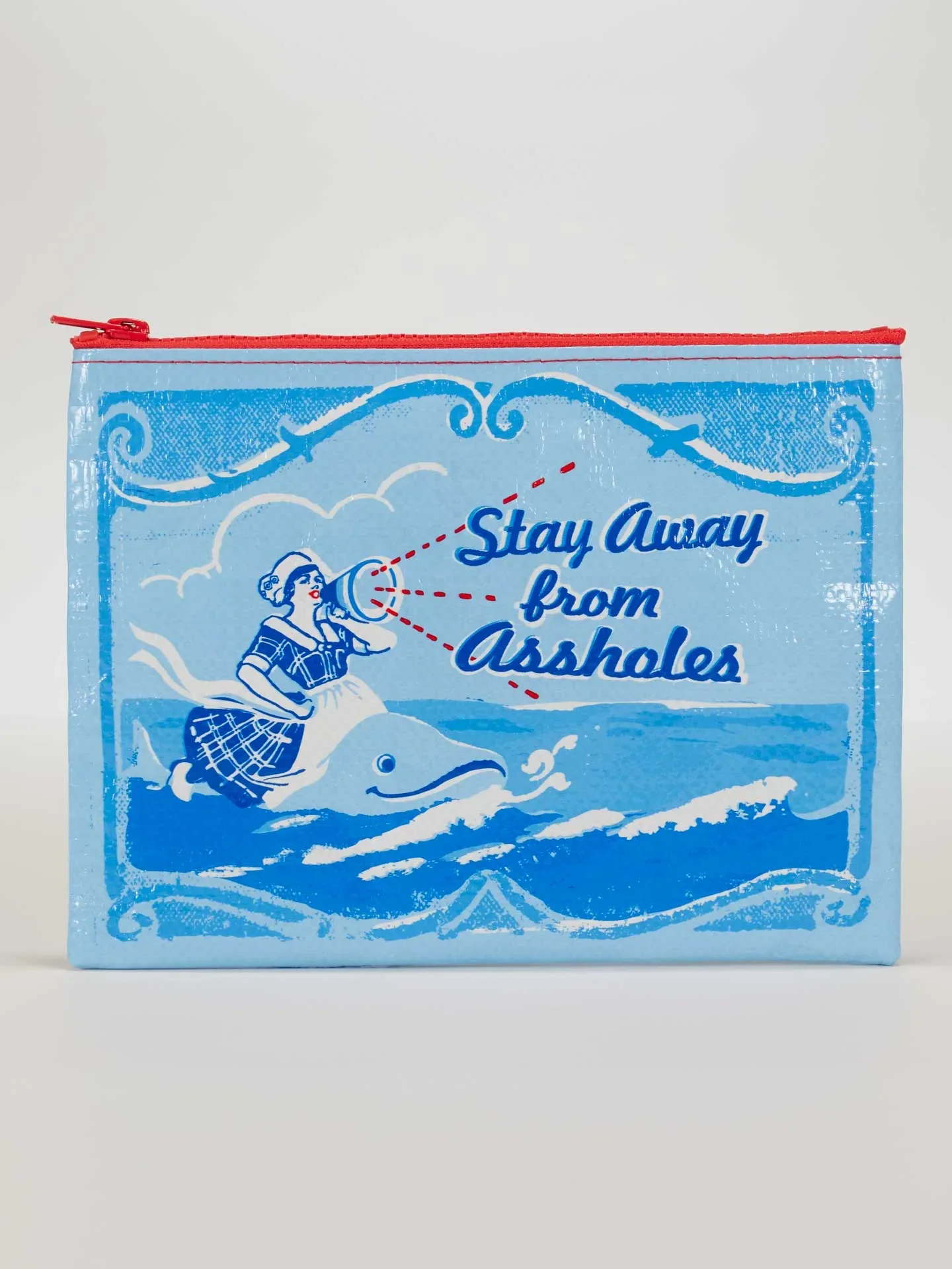 Blue Q Zipper Pouch Stay Away From Assholes