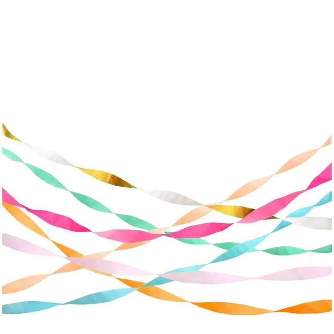 Bright Crepe Paper Streamers