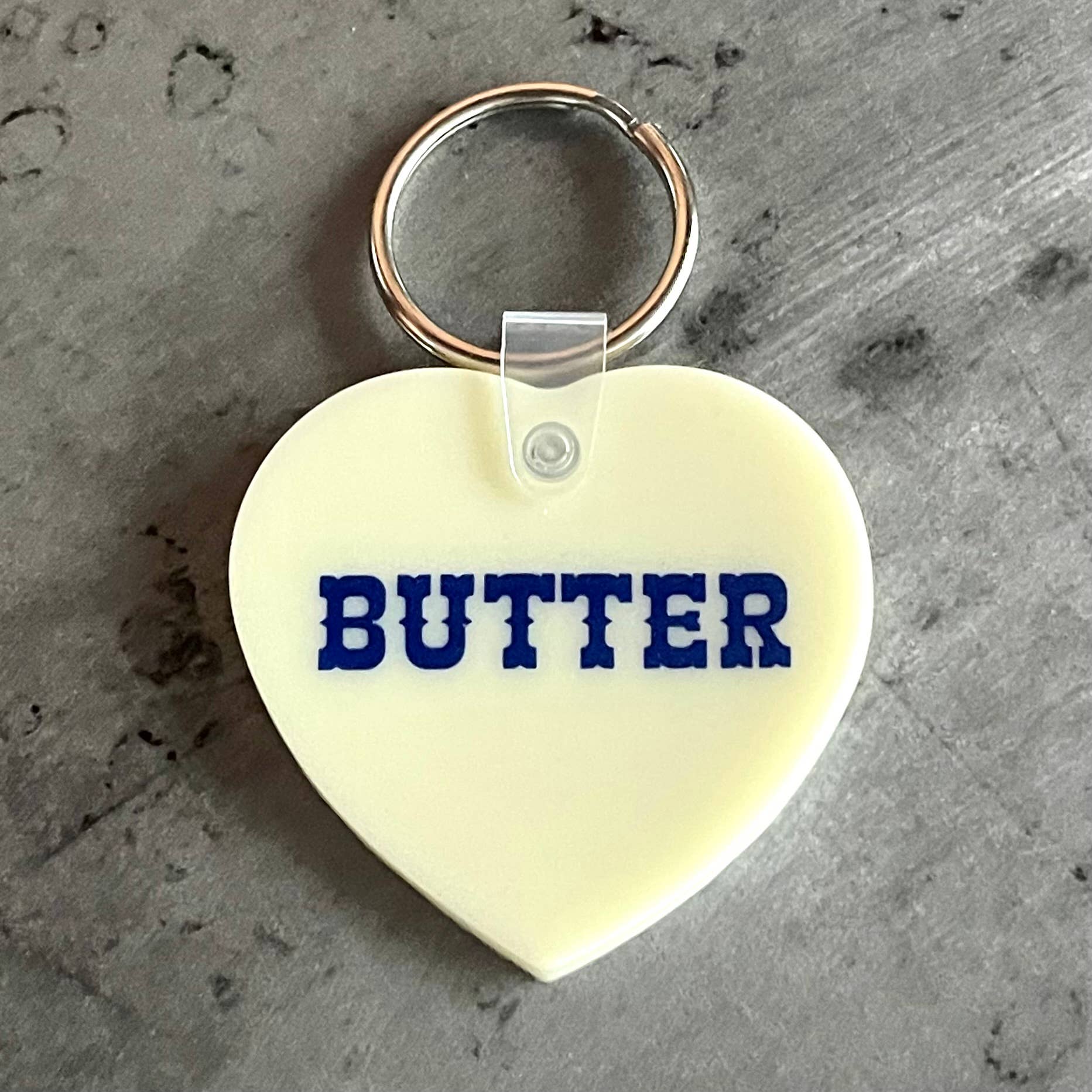 'Butter' Heart Keychain