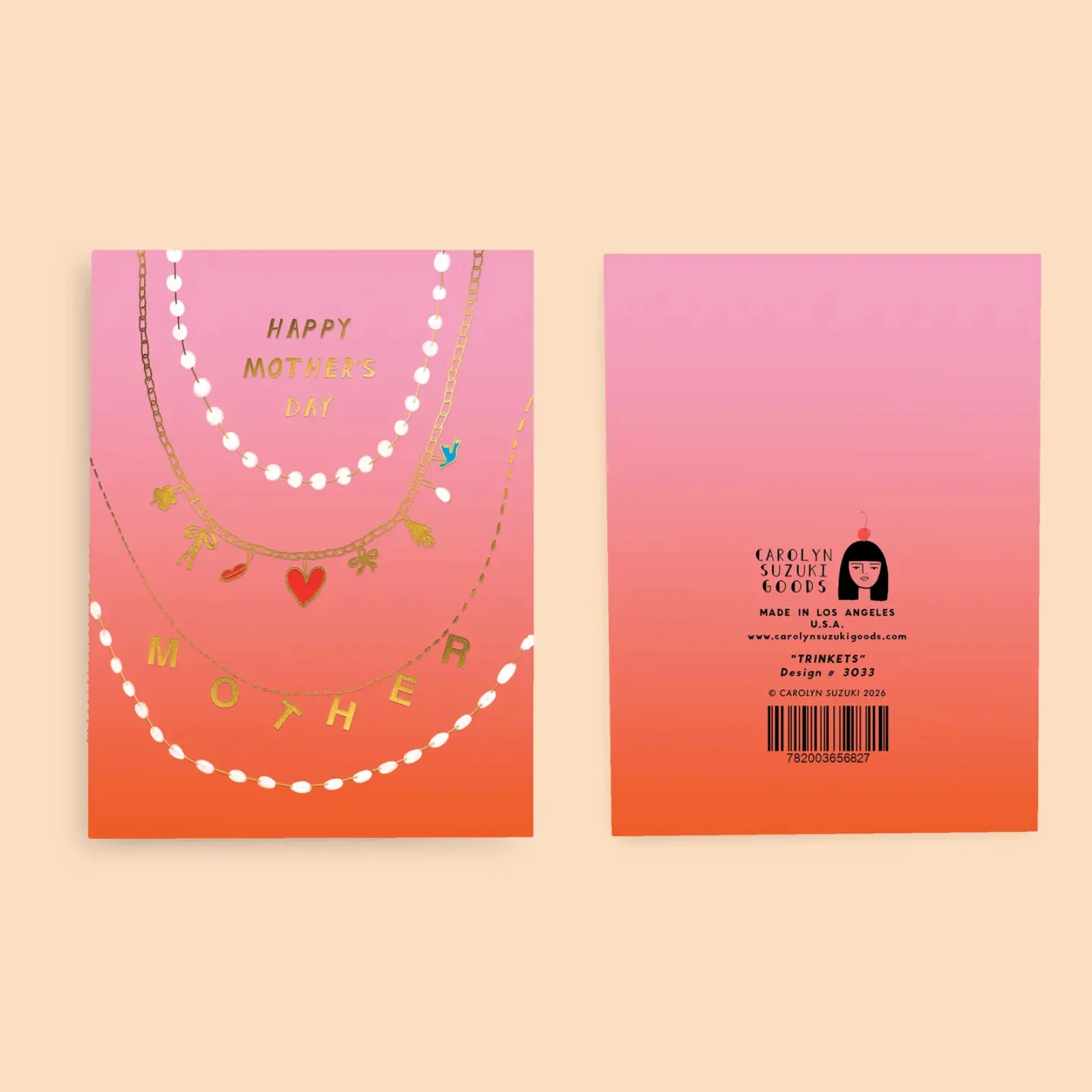 Carolyn Suzuki Mother's Day Card - Charm Necklace - Image 2