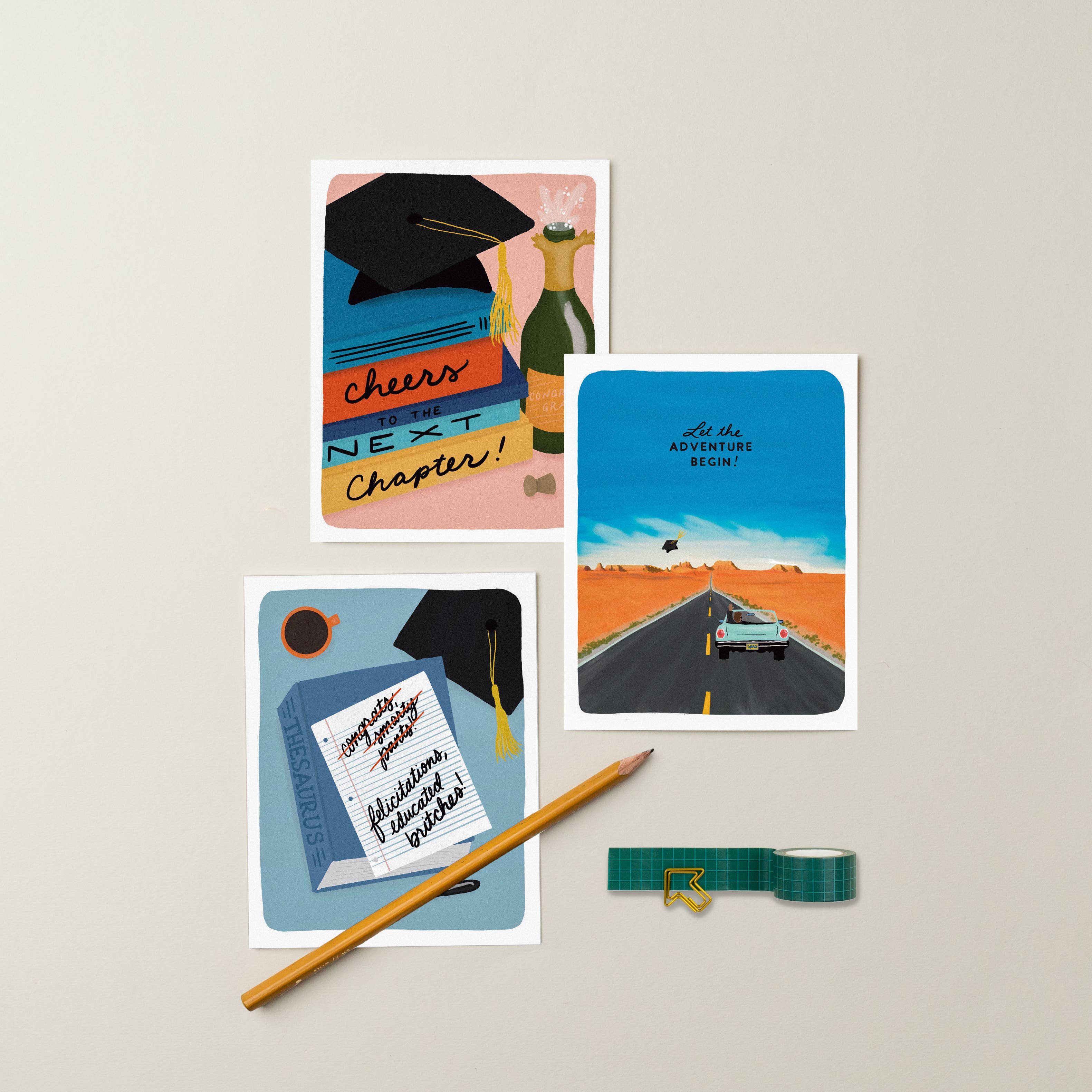 Cheers to the Next Chapter Graduation Card - Image 2