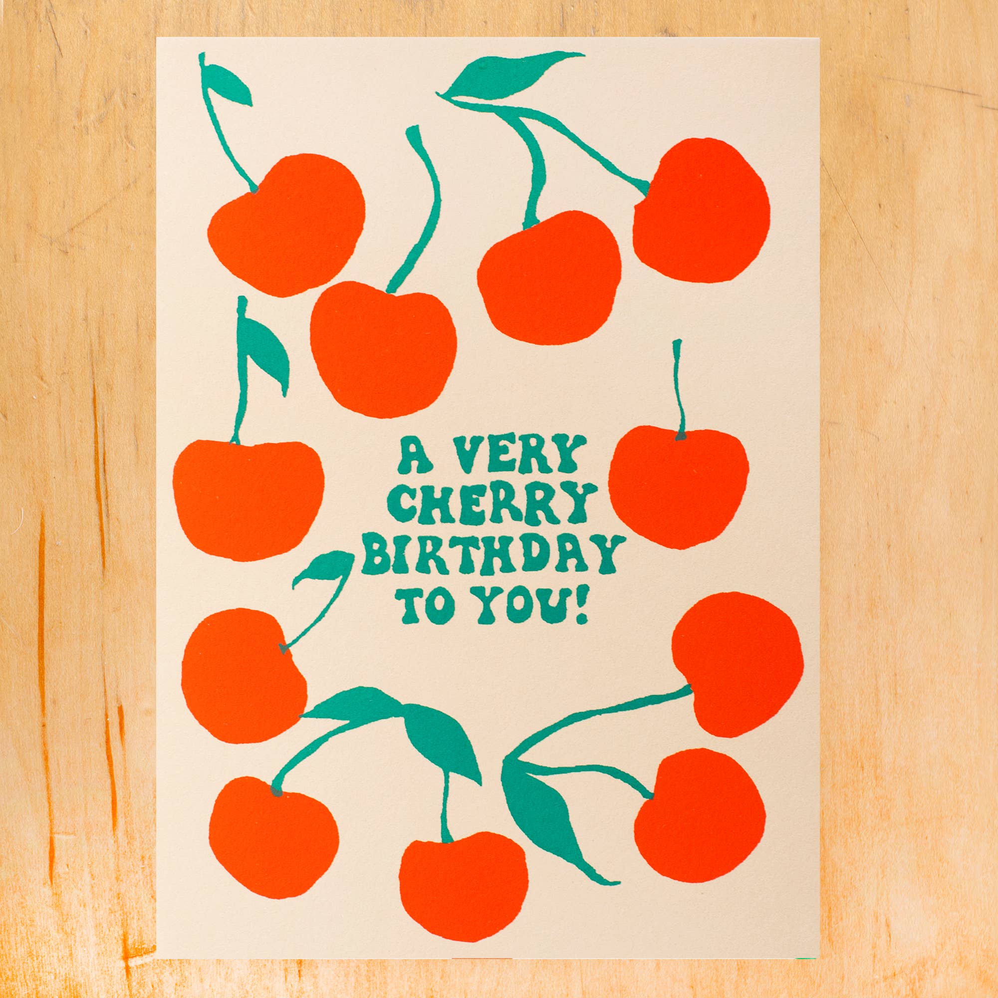 Alphabet Studio Cherries - Birthday Card