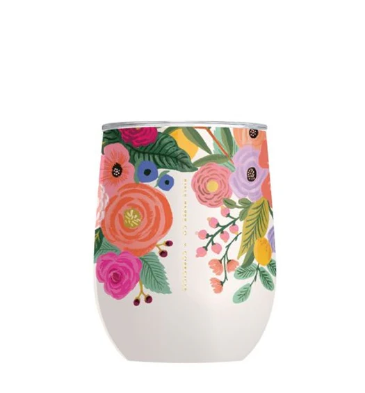 Corkcicle Stemless 12oz. Tumbler Rifle Paper - Garden Party Cream