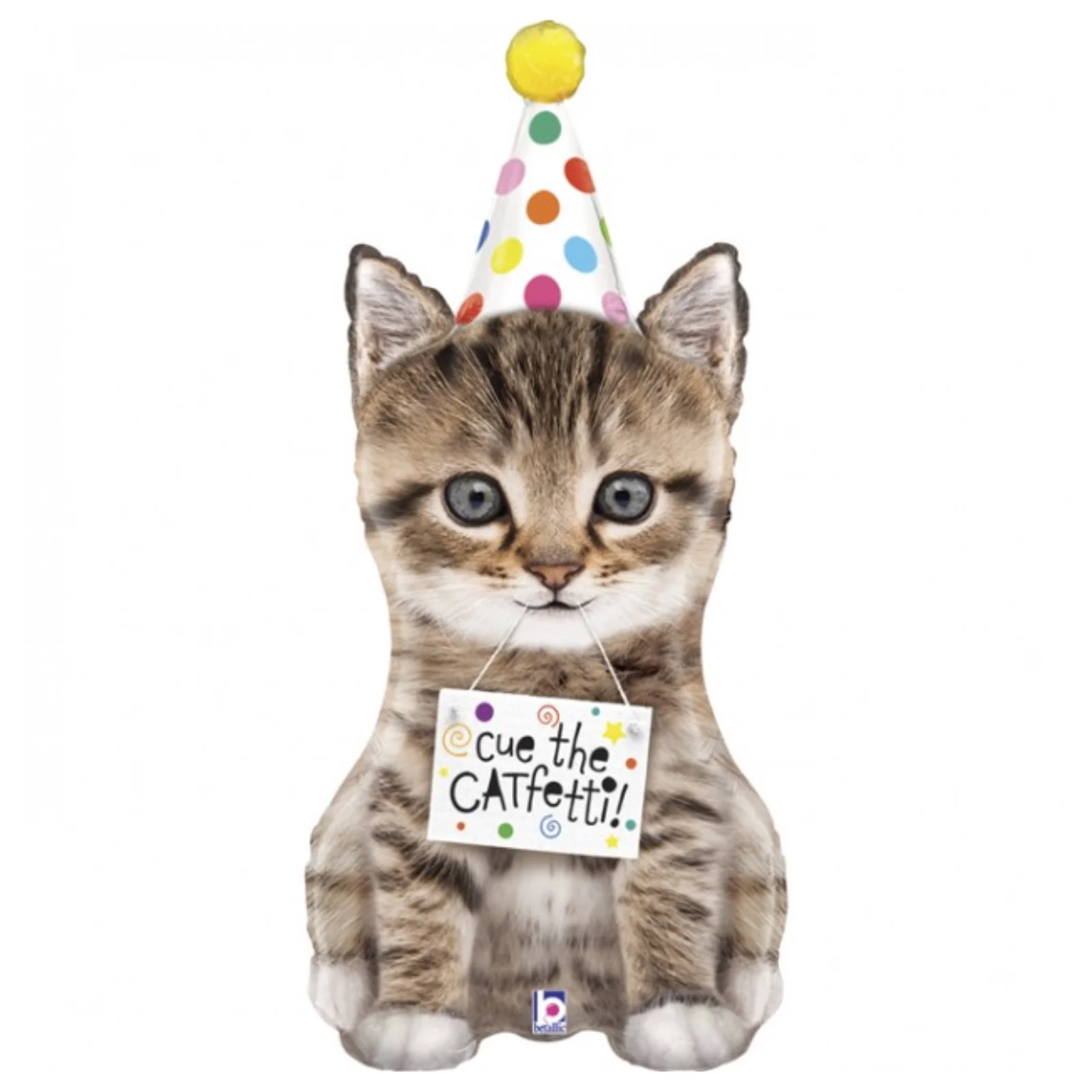 36" Cue The Catfetti Foil Balloon