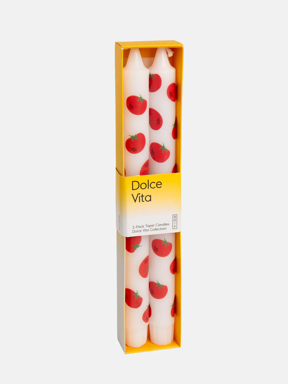 DOIY Taper Candle Set of 2 Dolce Vita Tomato