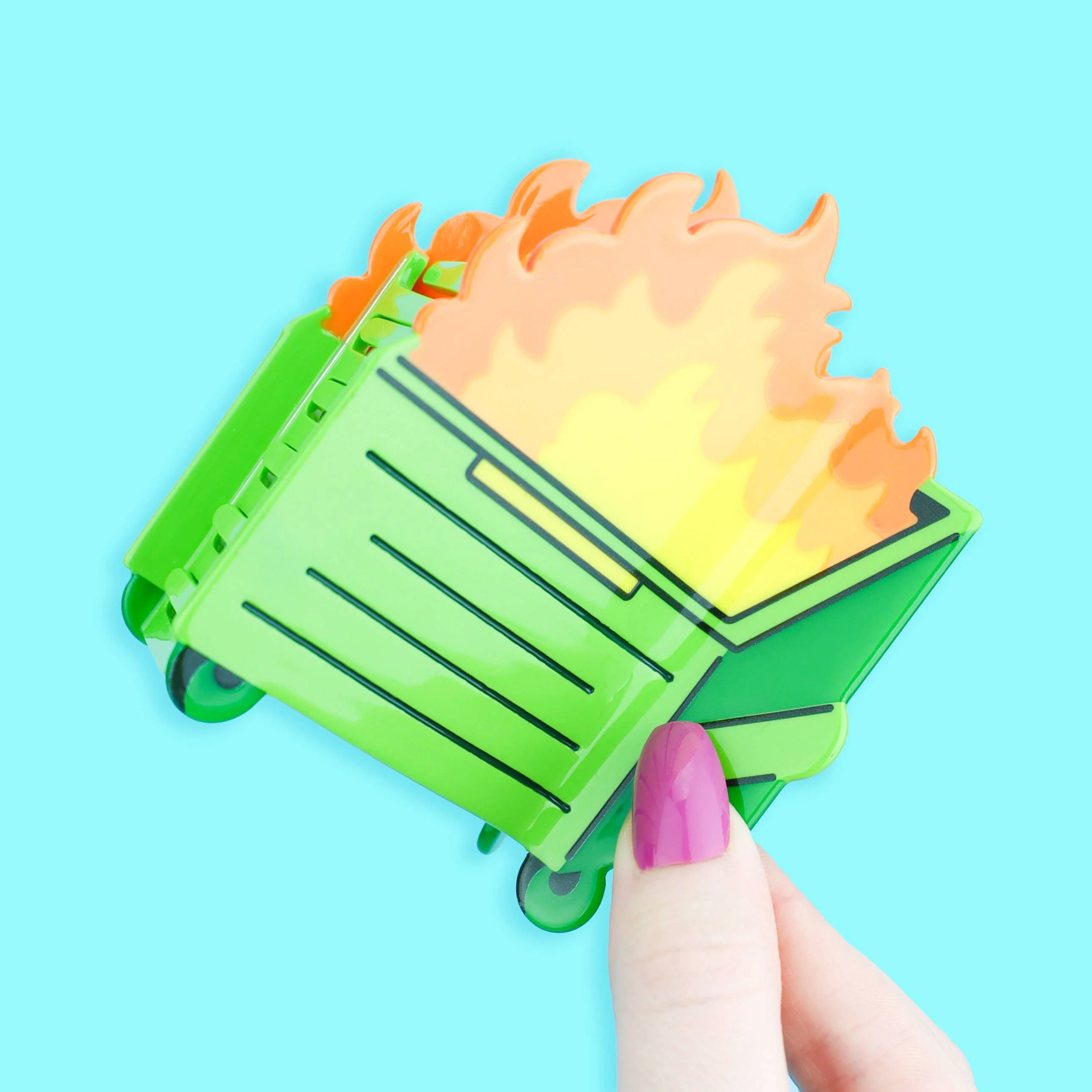 Dumpster Fire Hair Claw