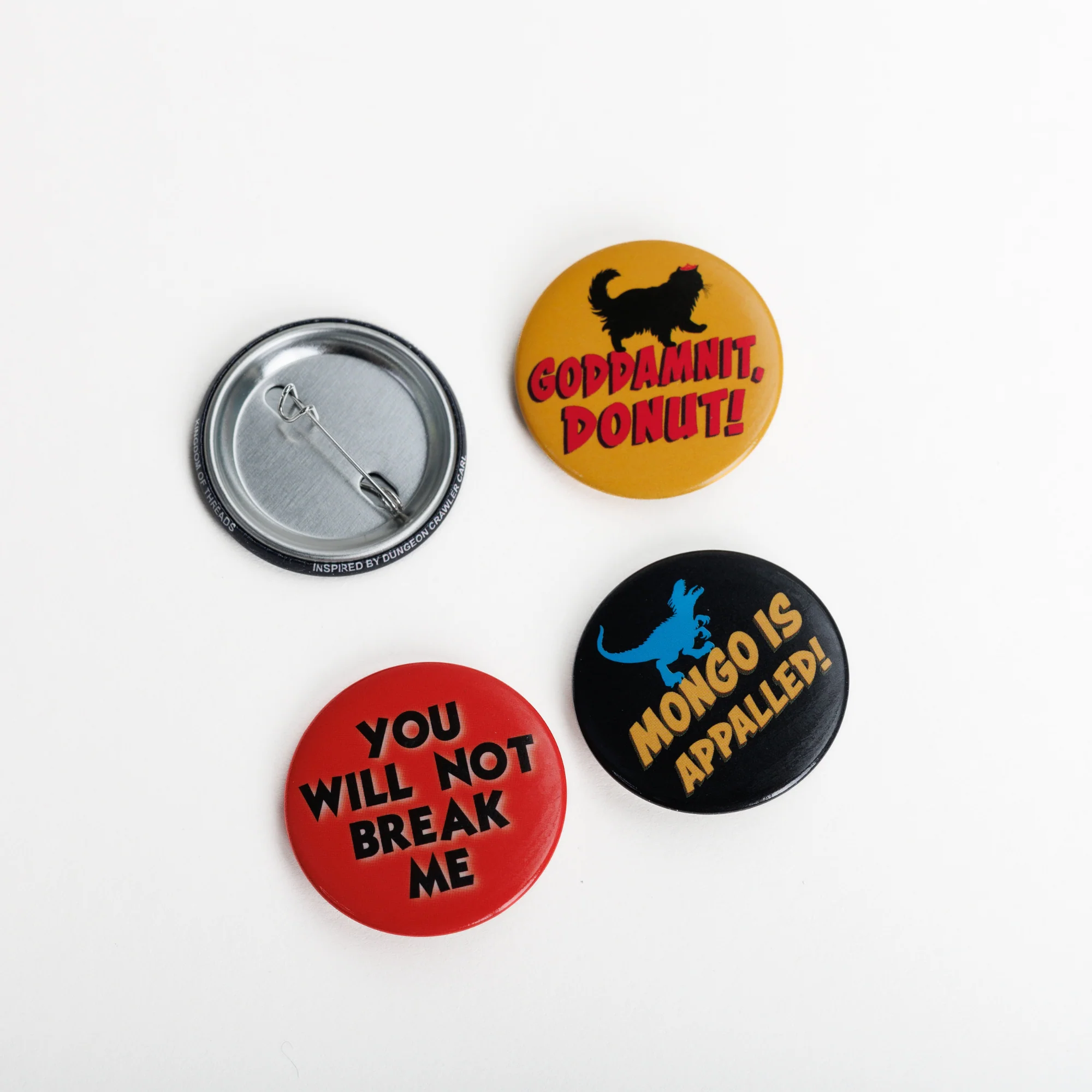 Dungeon Crawler Carl Button Pin Set - Image 3