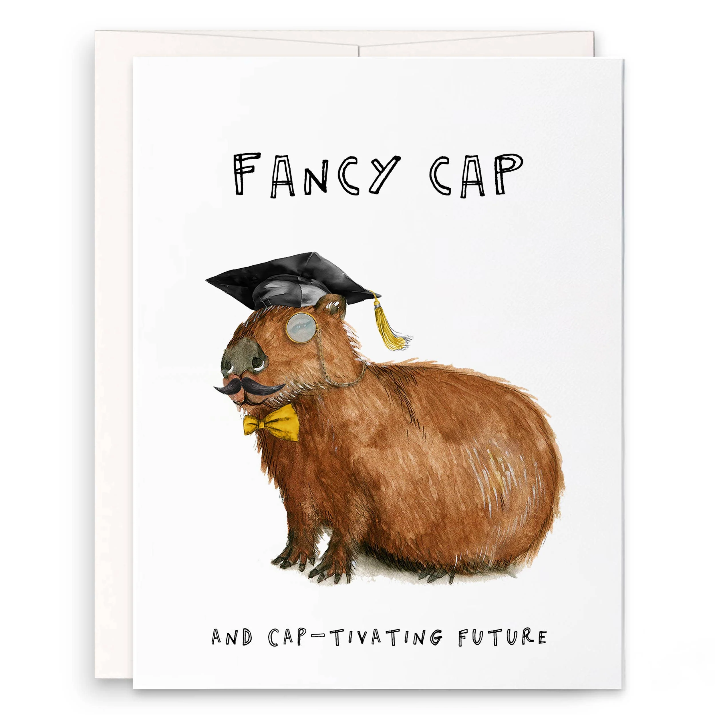 Fancy Capybara Graduation Card