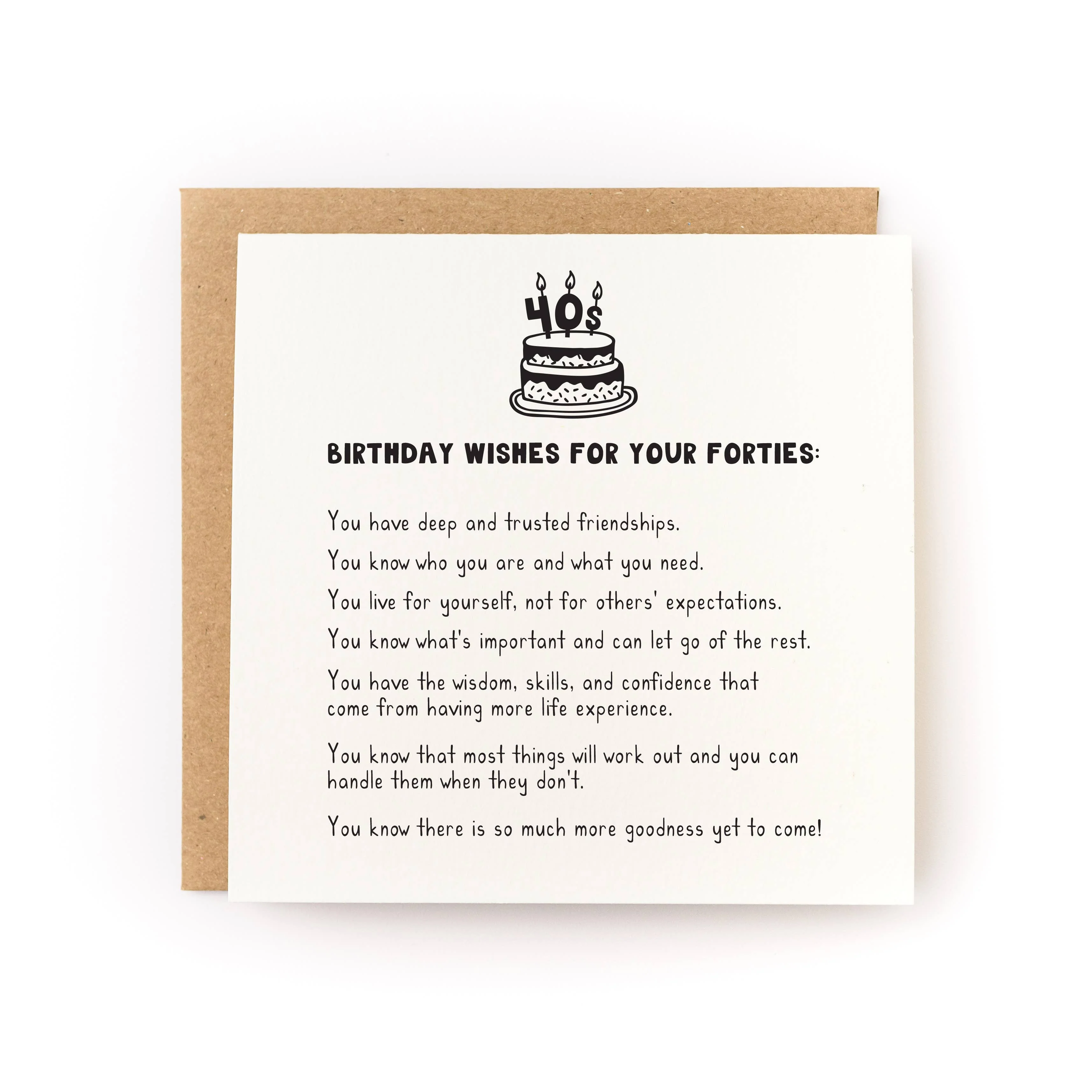 Forties Birthday Wishes Birthday Card
