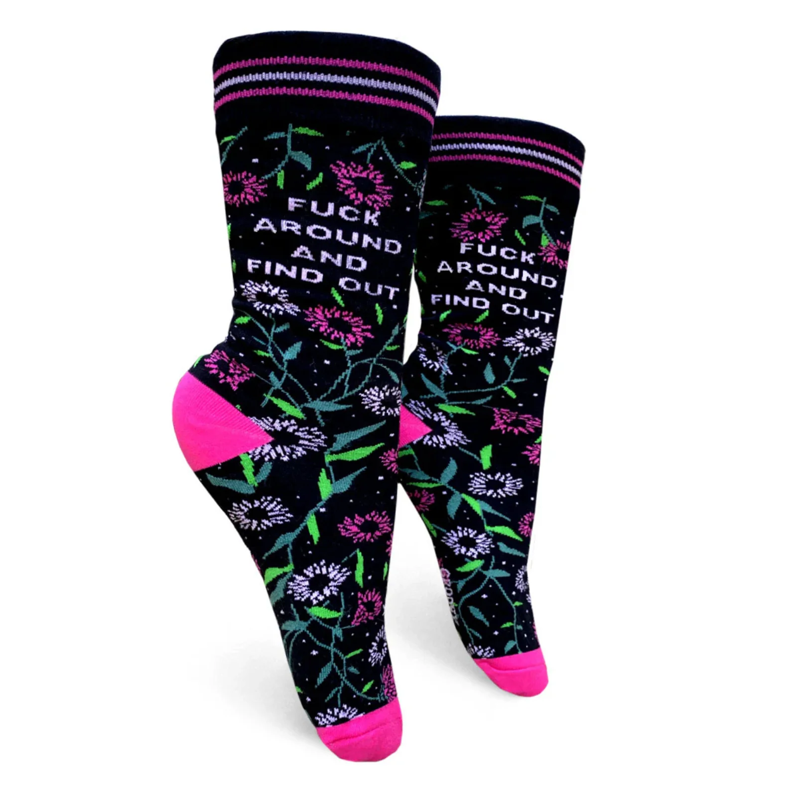 Groovy Things Co. Women's Crew Socks 'Fuck Around and Find Out'