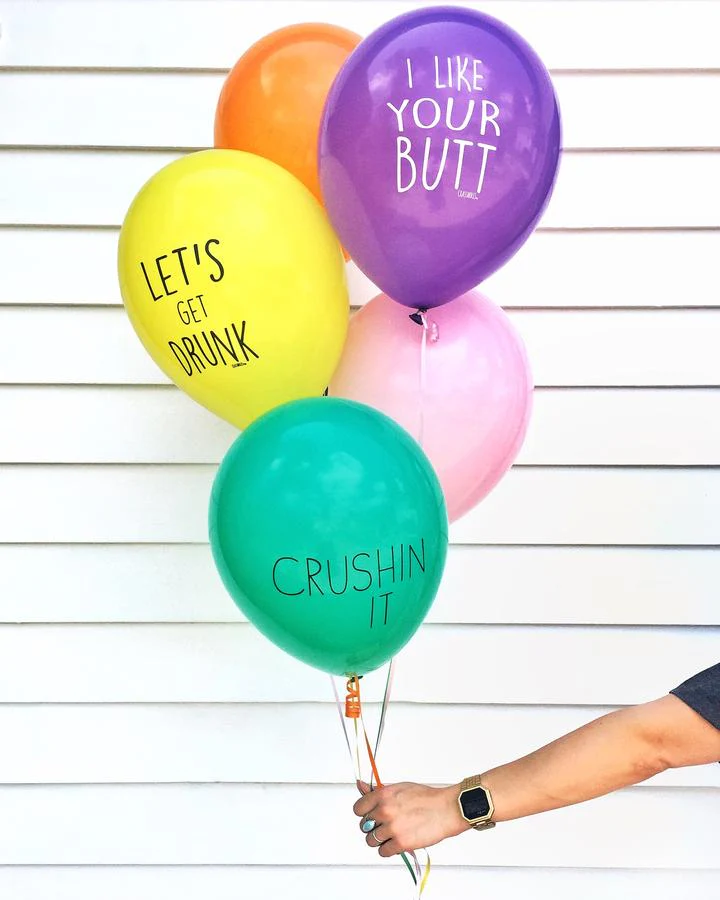 Sweet and Snarky Latex Balloon