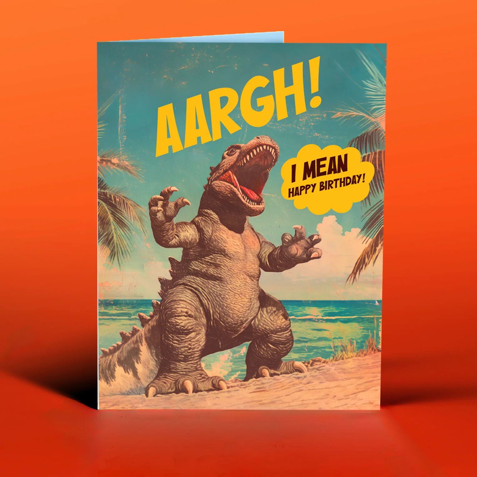 Godzilla Beach Party - Birthday Card - Image 2