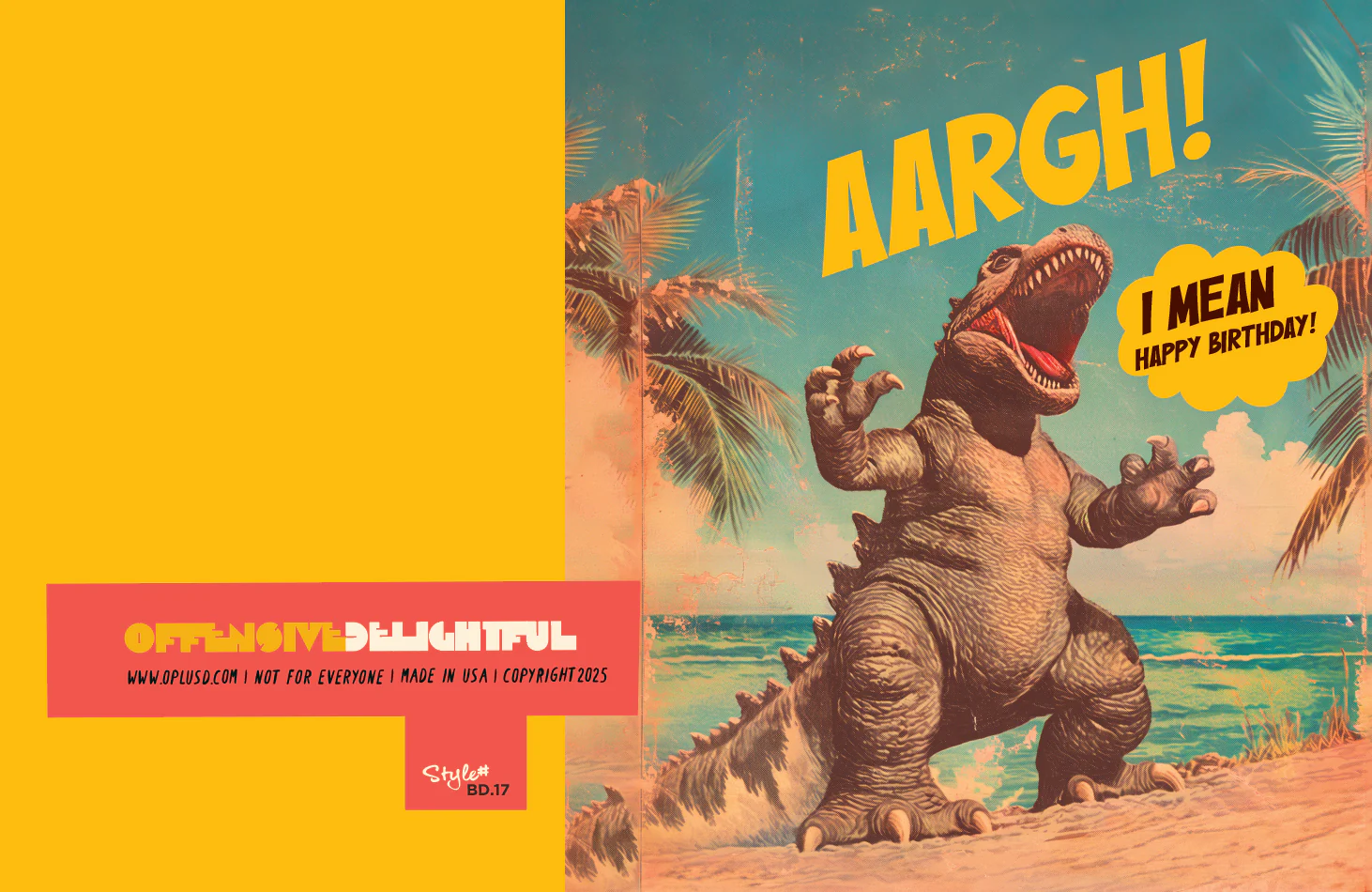 Godzilla Beach Party - Birthday Card - Image 3