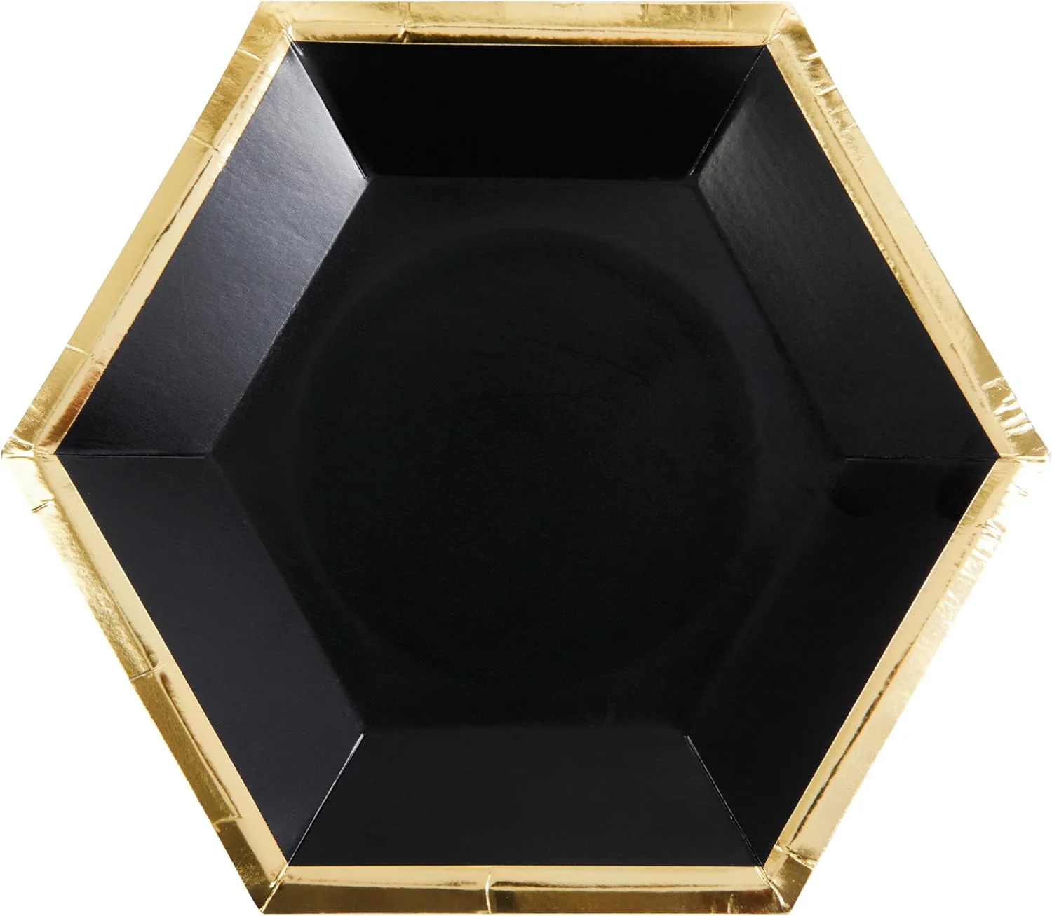 Gold & Black Hexagon Lunch Plate - Image 3