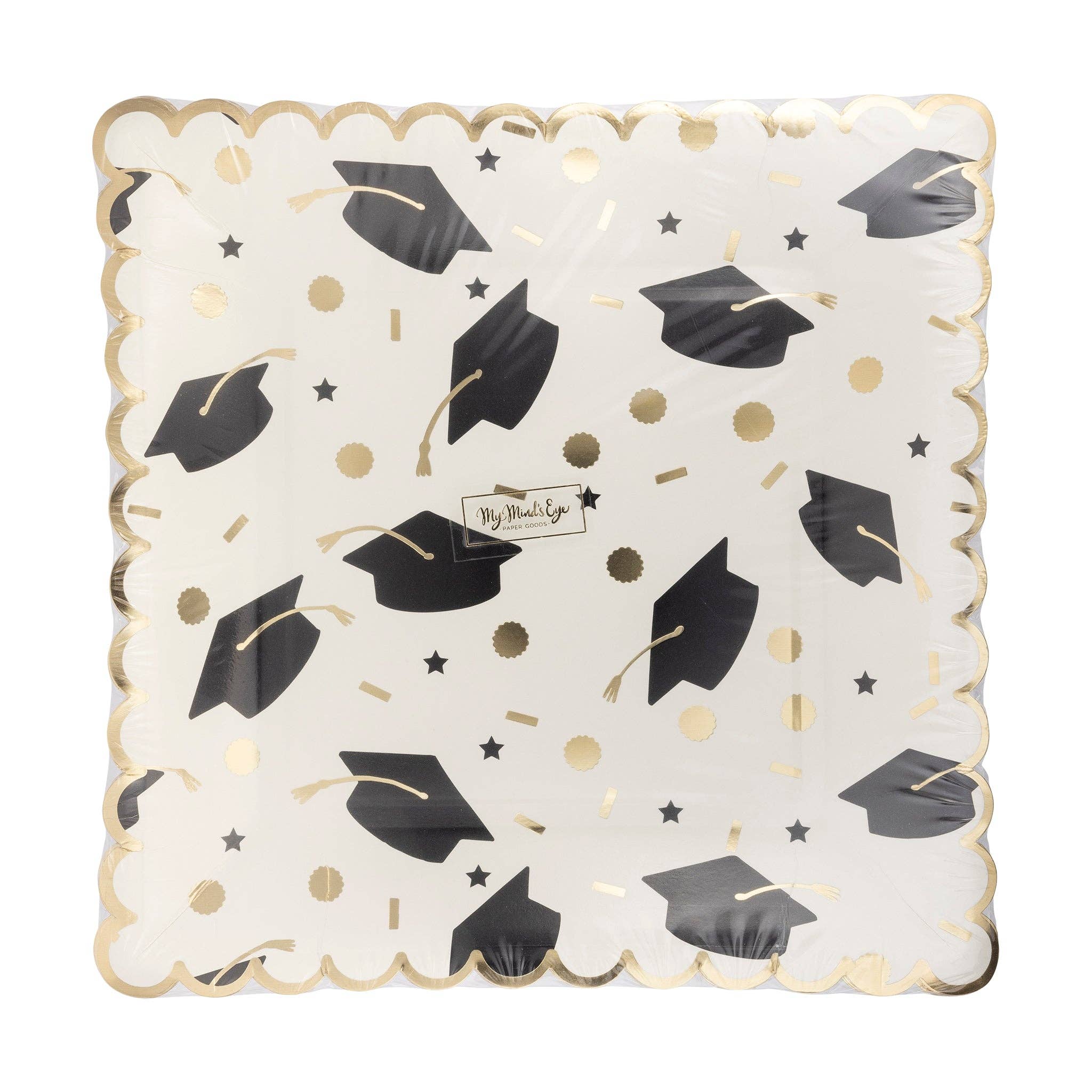 Graduation Cap Scatter Paper Plates - Image 2
