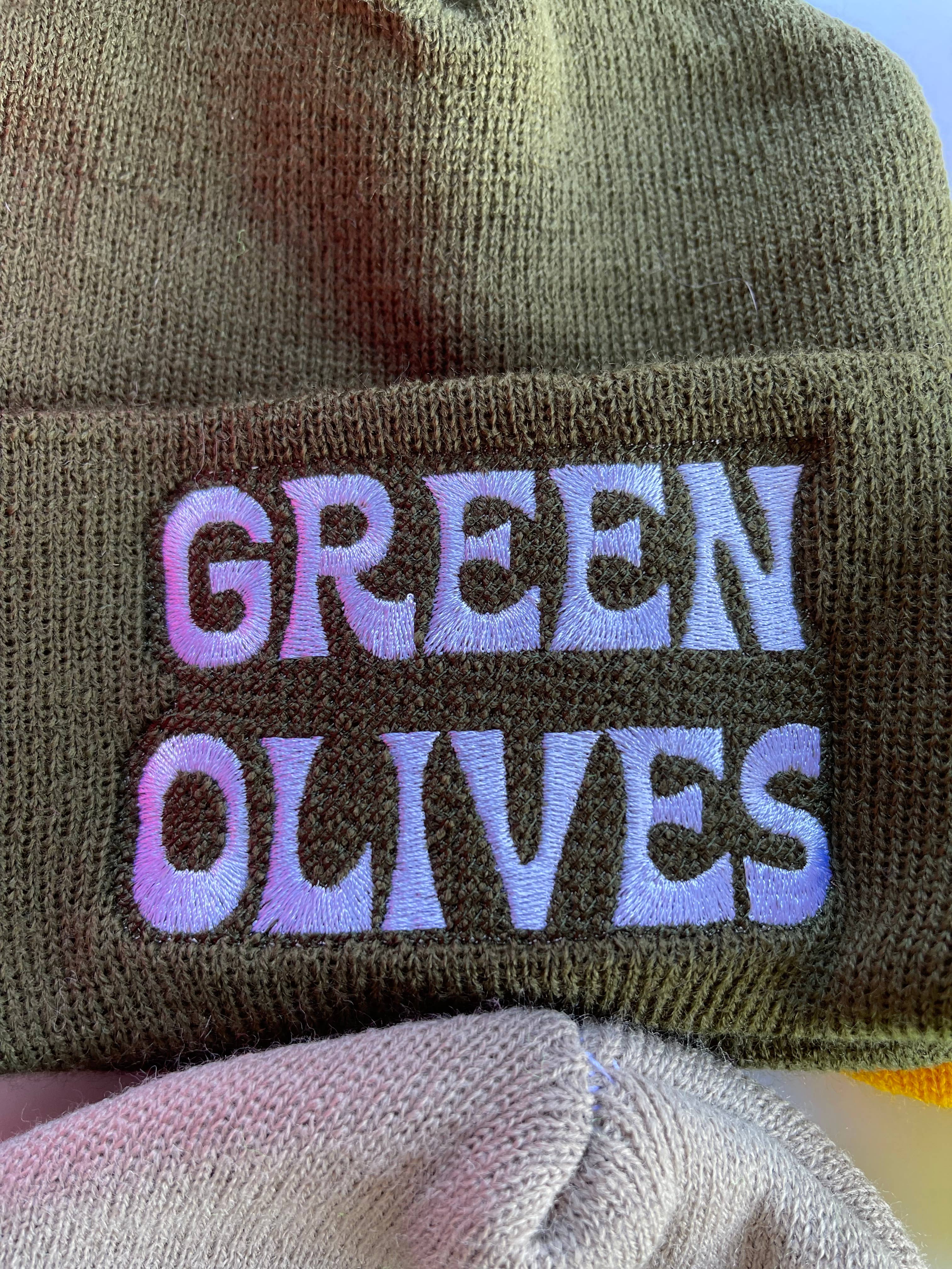 'Green Olives' Knit Beanie - Image 2