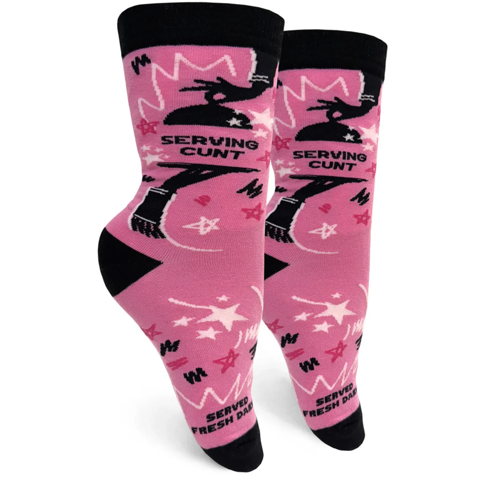 Groovy Things Co. Women's Crew Socks 'Serving Cunt'