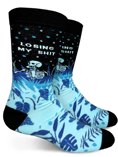 Groovy Things Co. Men's Crew Socks 'Losing My Shit'
