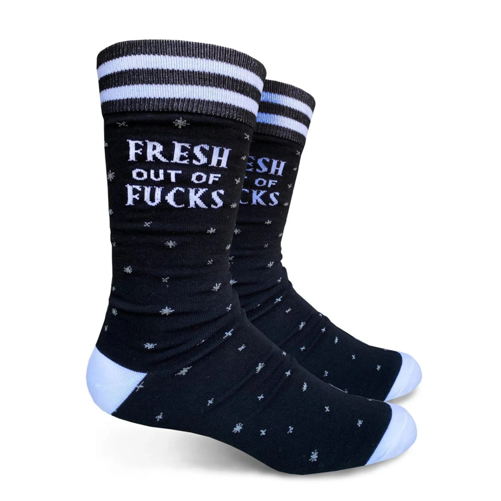 Groovy Things Co. Men's Crew Socks 'Fresh Out of Fucks'