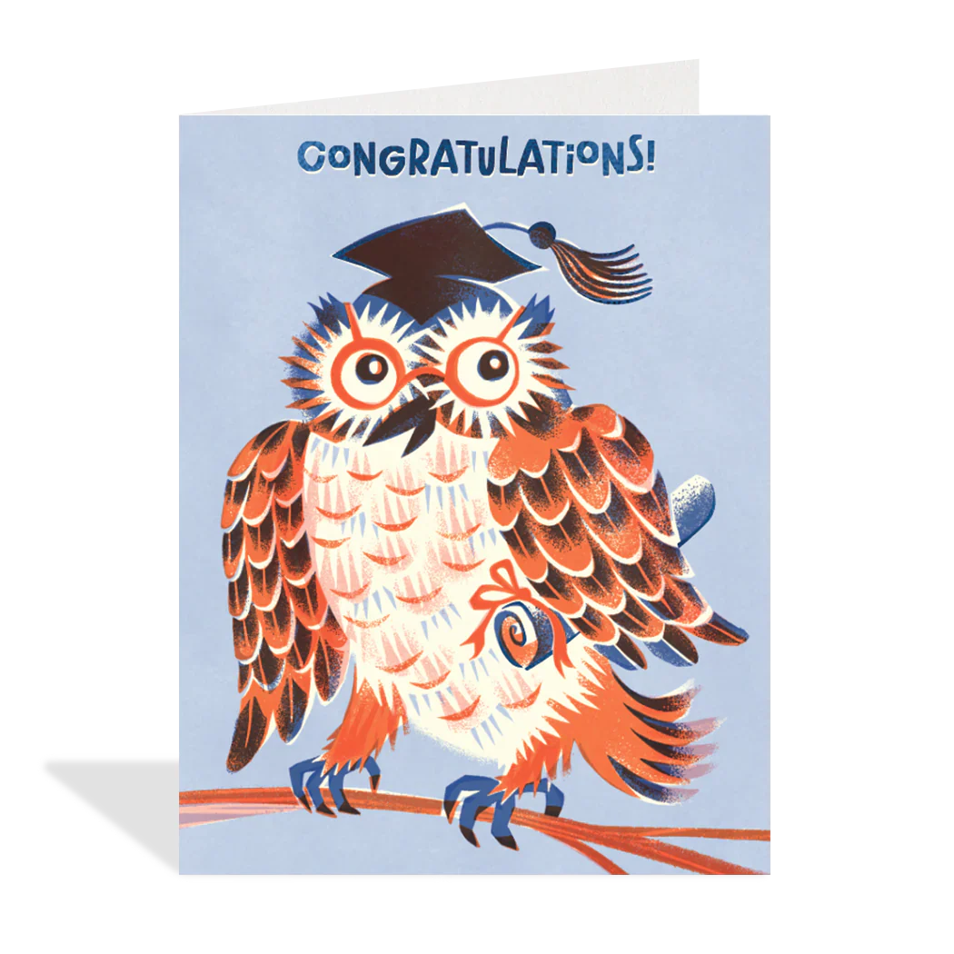HalfPenny Postage Graduation Card - Owl