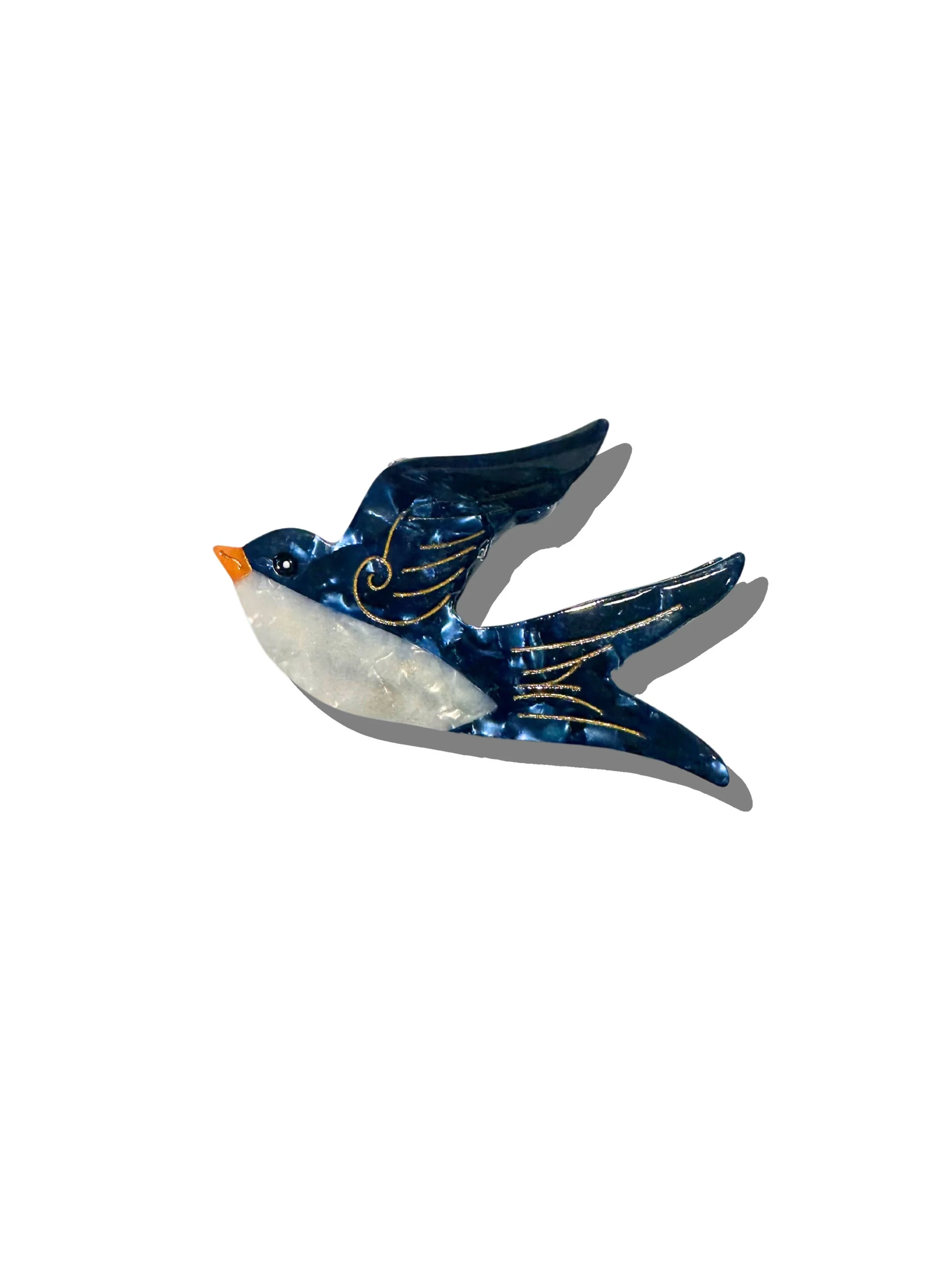 Hand-painted Swallow Bird Claw Hair Clip