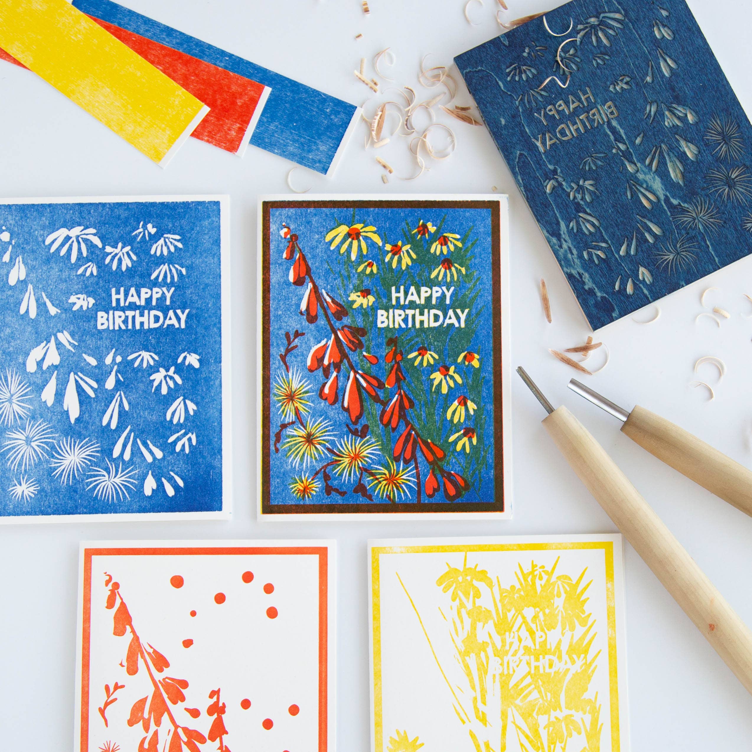 Blue Sky Wildflowers Birthday Card - Image 3