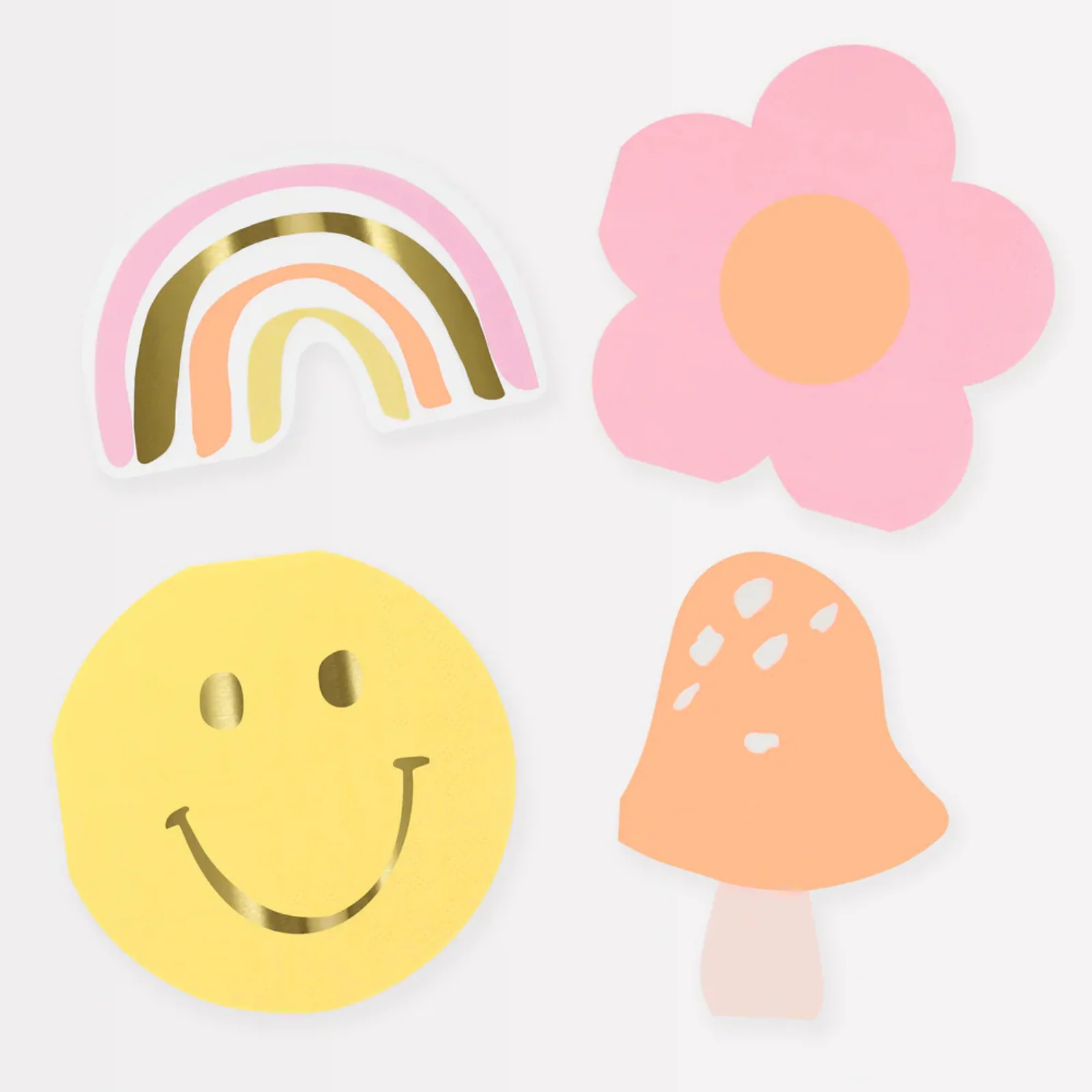 Meri Meri Happy Face Icon Diecut Napkins