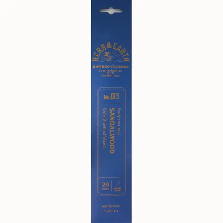 Herb & Earth Bamboo Incense 20pk: No.03 Sandalwood - Image 2