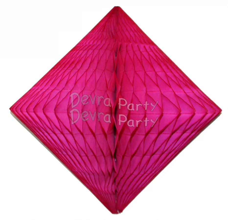 Devra Honeycomb Tissue Paper Decoration Diamond 12" (Multiple Colors Available) - Image 10