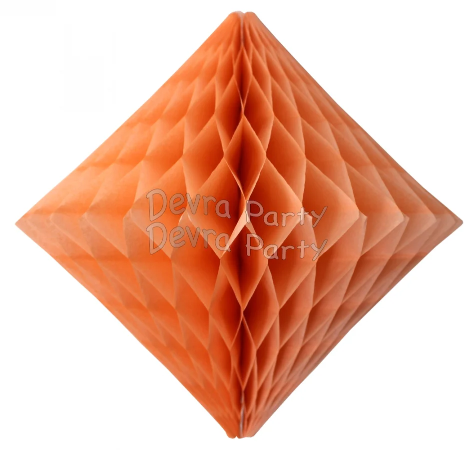 Devra Honeycomb Tissue Paper Decoration Diamond 12" (Multiple Colors Available) - Image 4