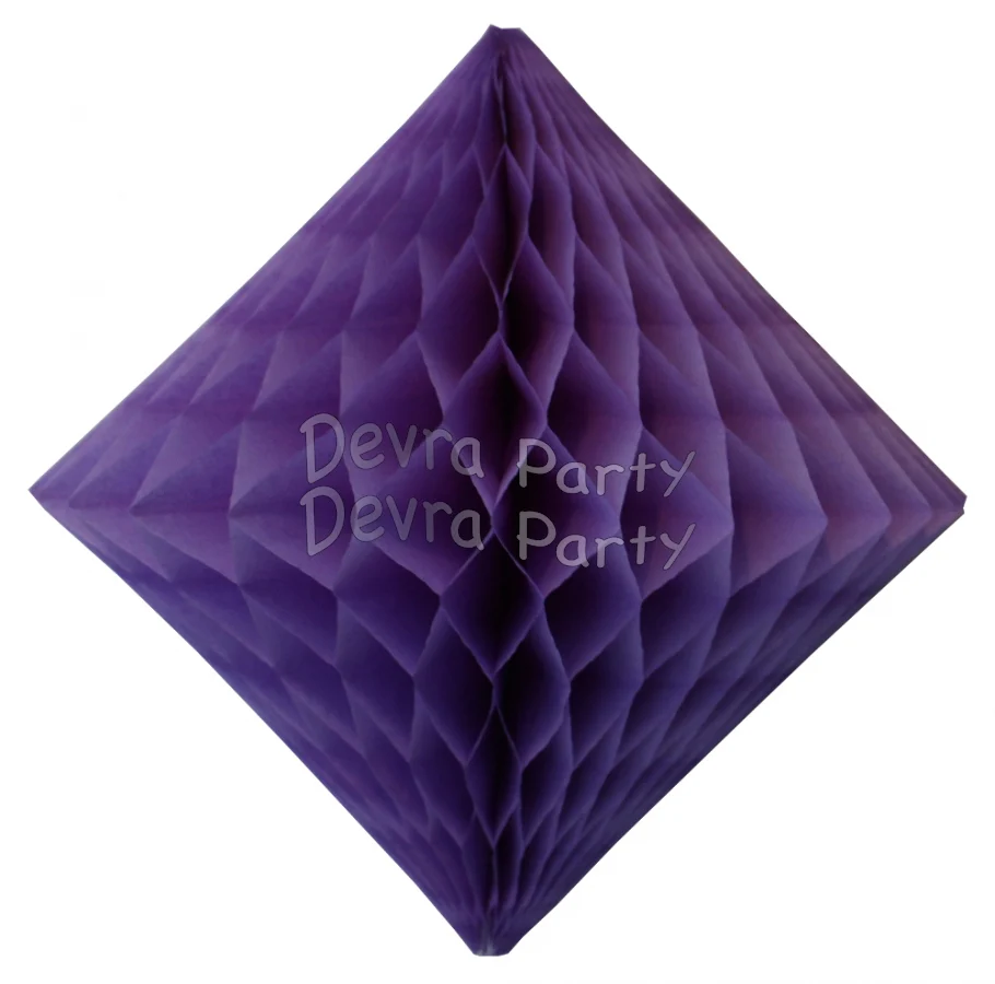 Devra Honeycomb Tissue Paper Decoration Diamond 12" (Multiple Colors Available) - Image 7