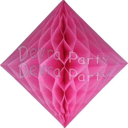Devra Honeycomb Tissue Paper Decoration Diamond 12" (Multiple Colors Available) - Image 8