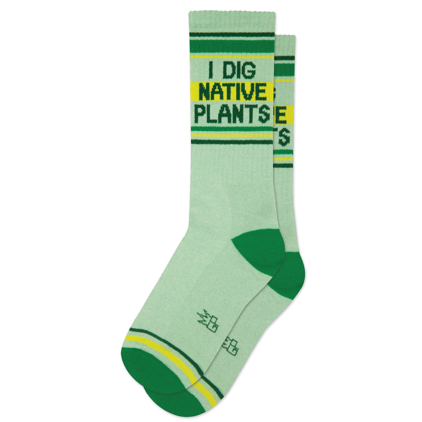 Gumball Poodle Gym Socks 'I Dig Native Plants'