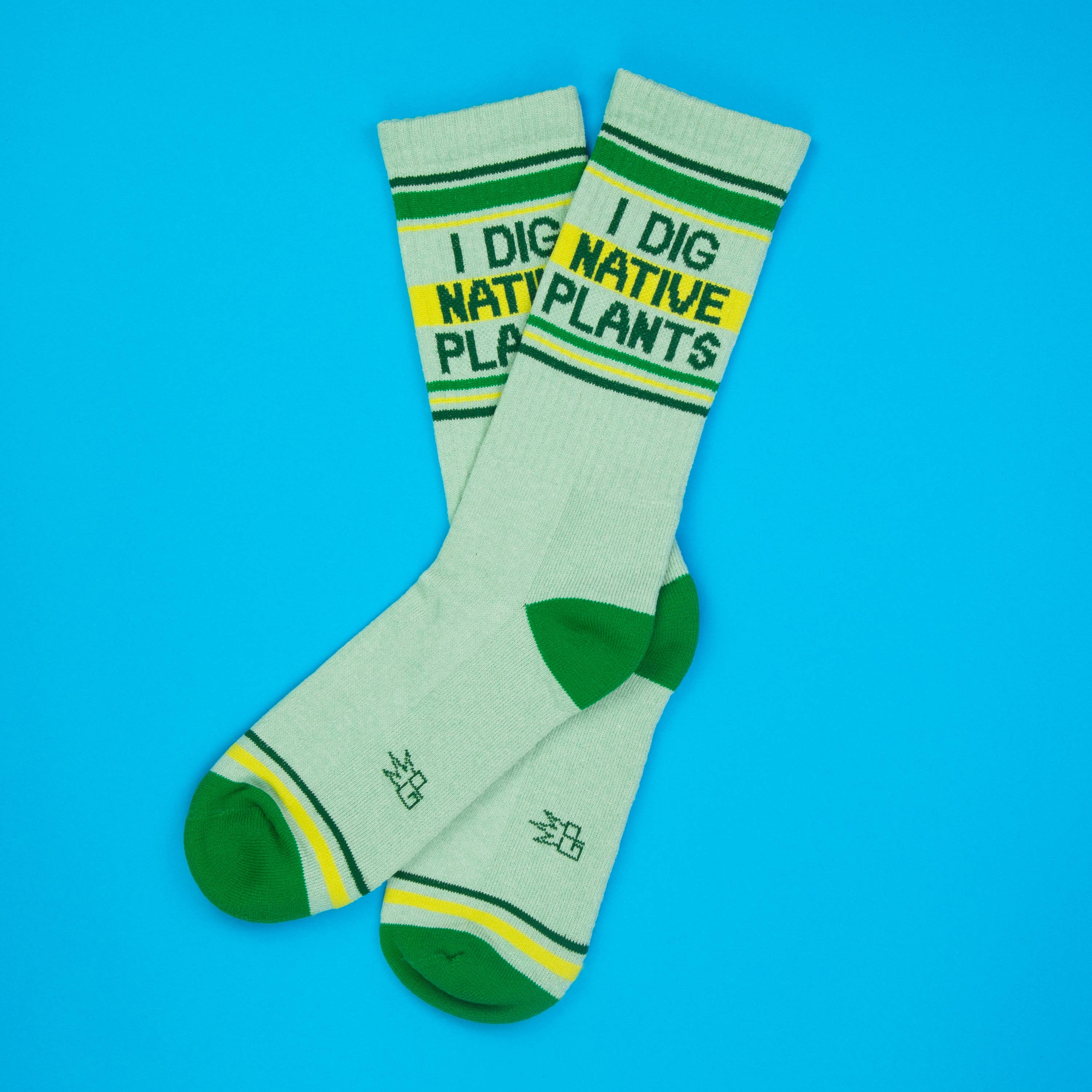 Gumball Poodle Gym Socks 'I Dig Native Plants' - Image 2