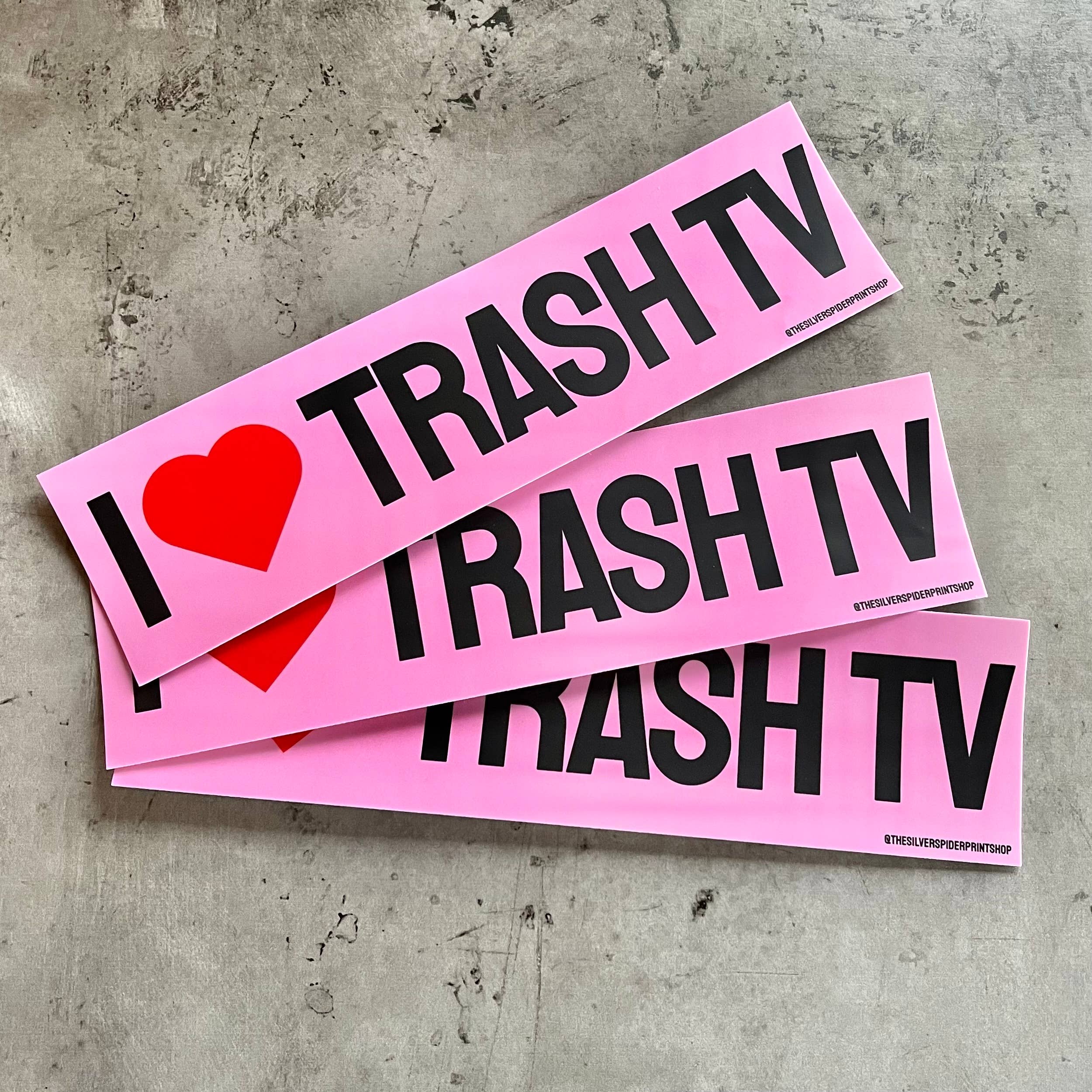 I Heart Trash TV Bumper Sticker
