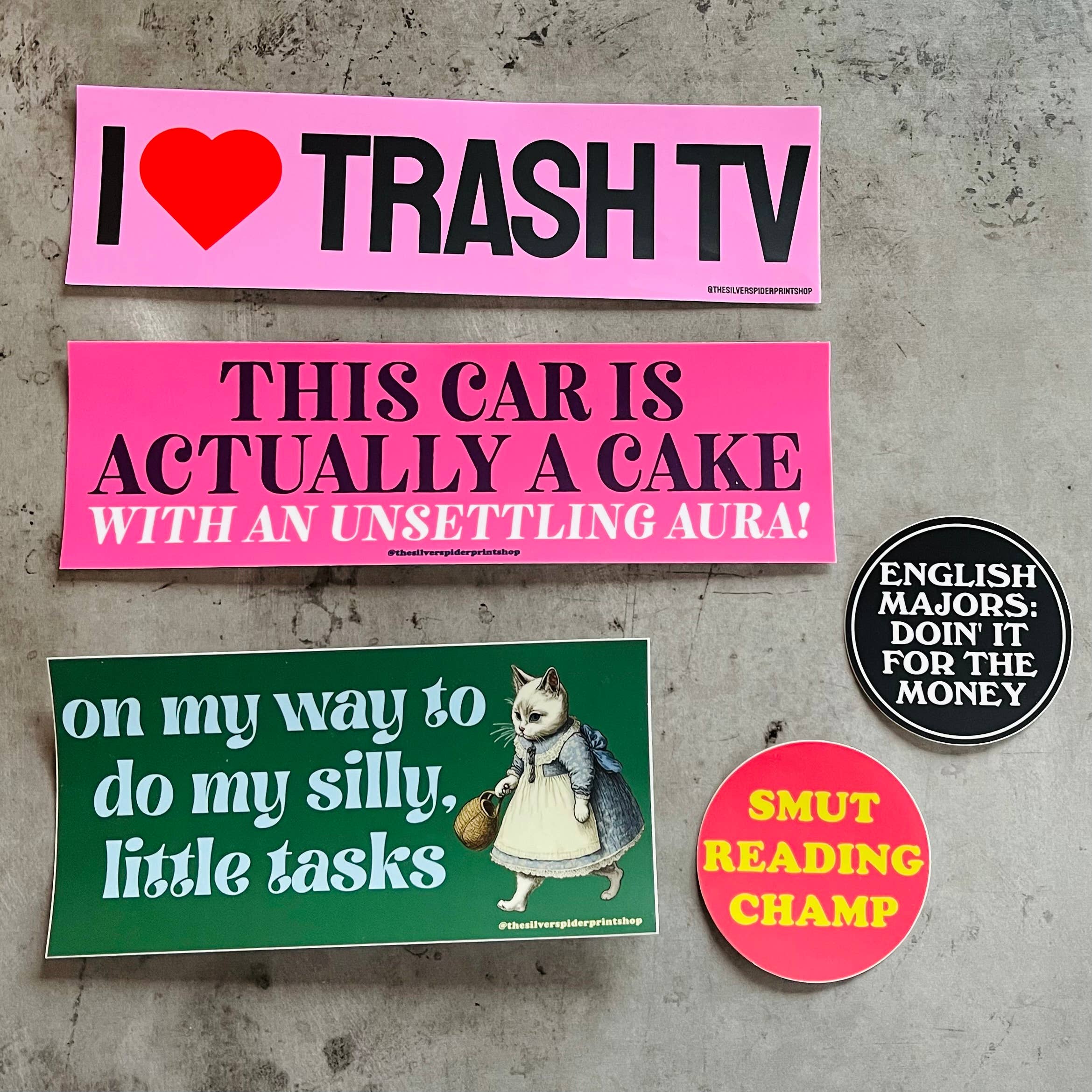 I Heart Trash TV Bumper Sticker - Image 2
