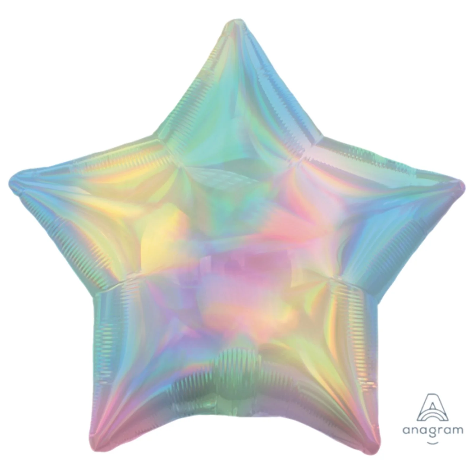 18" Iridescent Pastel Rainbow Star Balloon