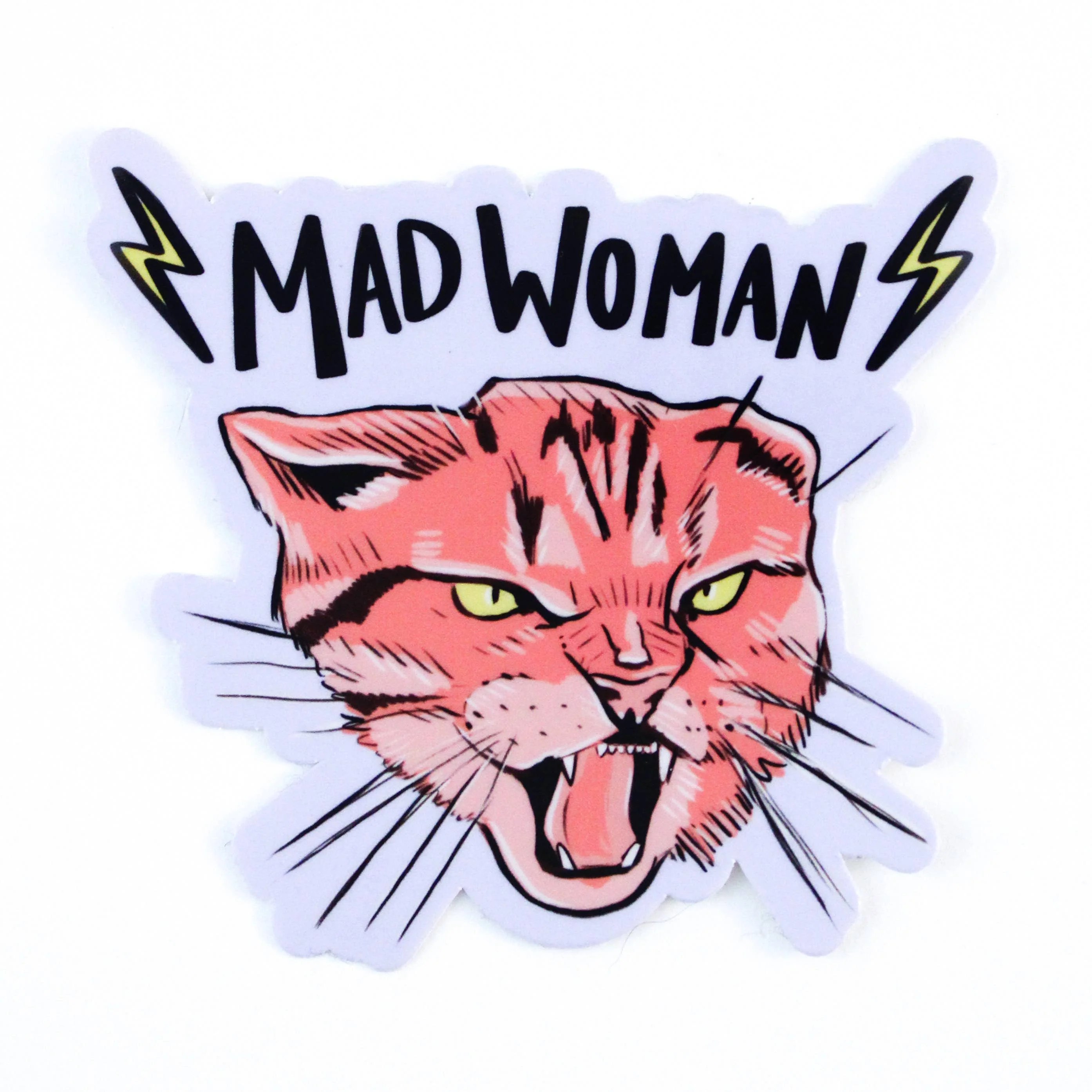 Mad Woman Cat - Sticker - Image 2