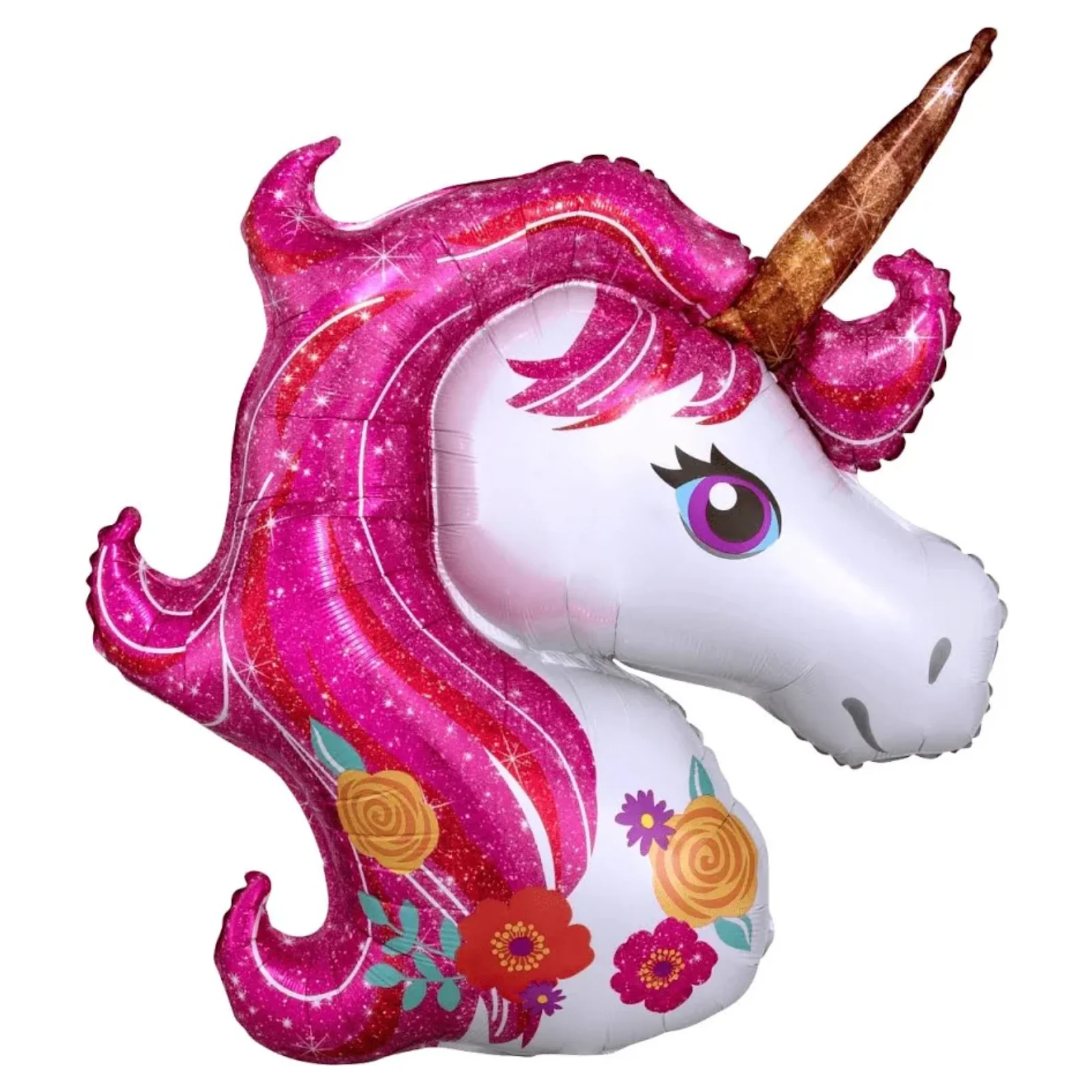 33" Magical Pink Unicorn Foil Balloon
